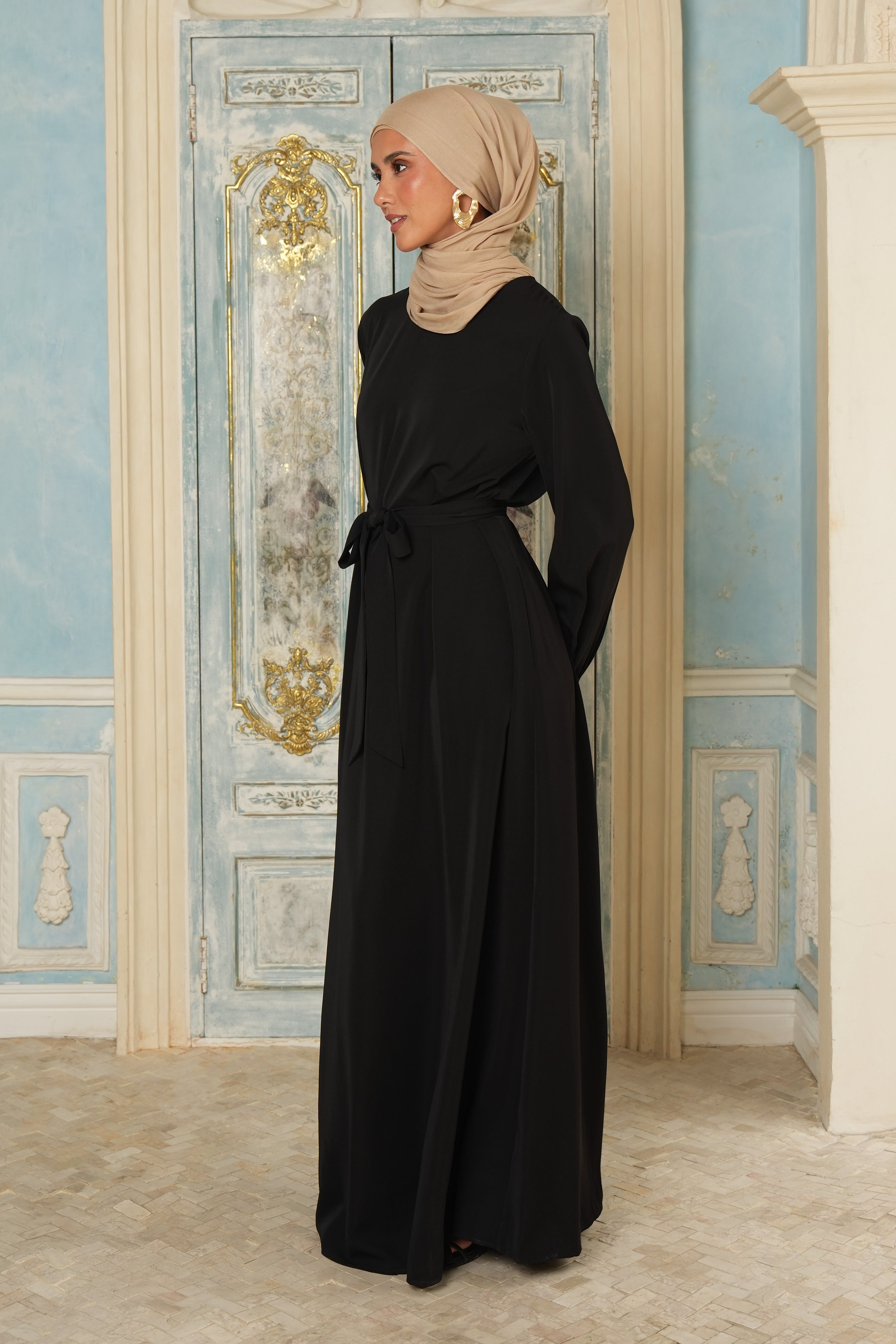Black Plain Maxi Dress