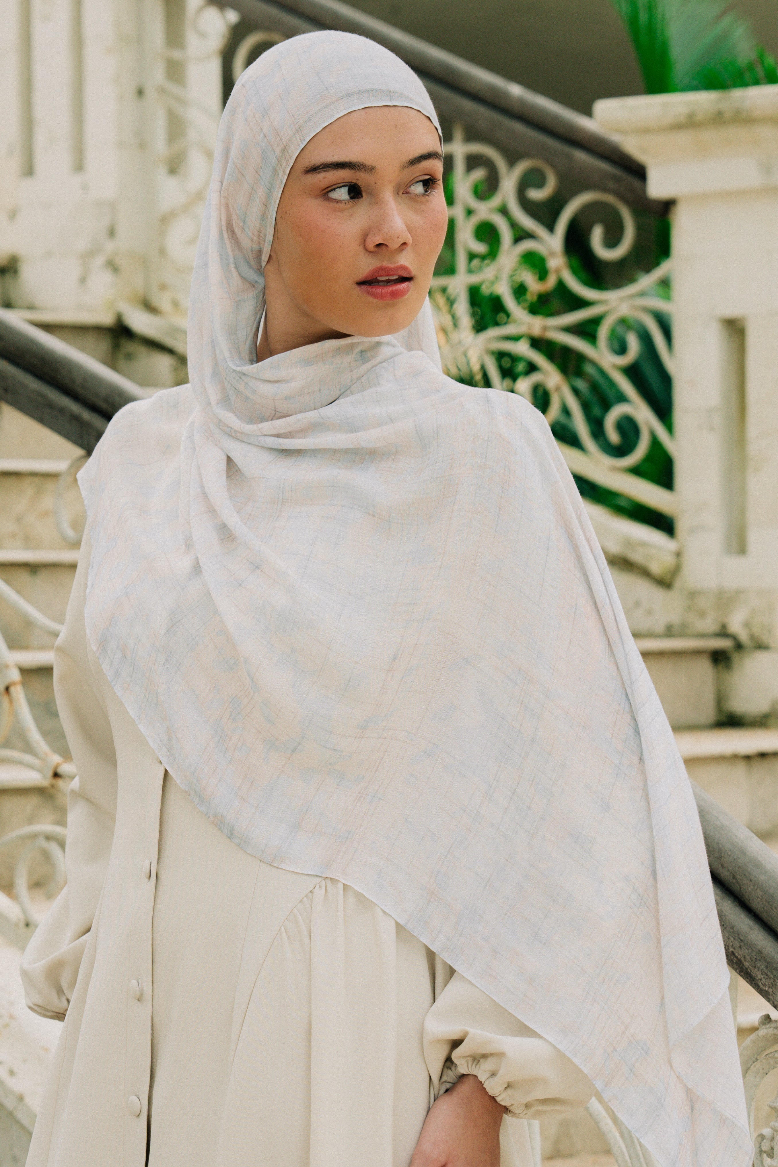 Printed Modal Hijab - Sky Whisper