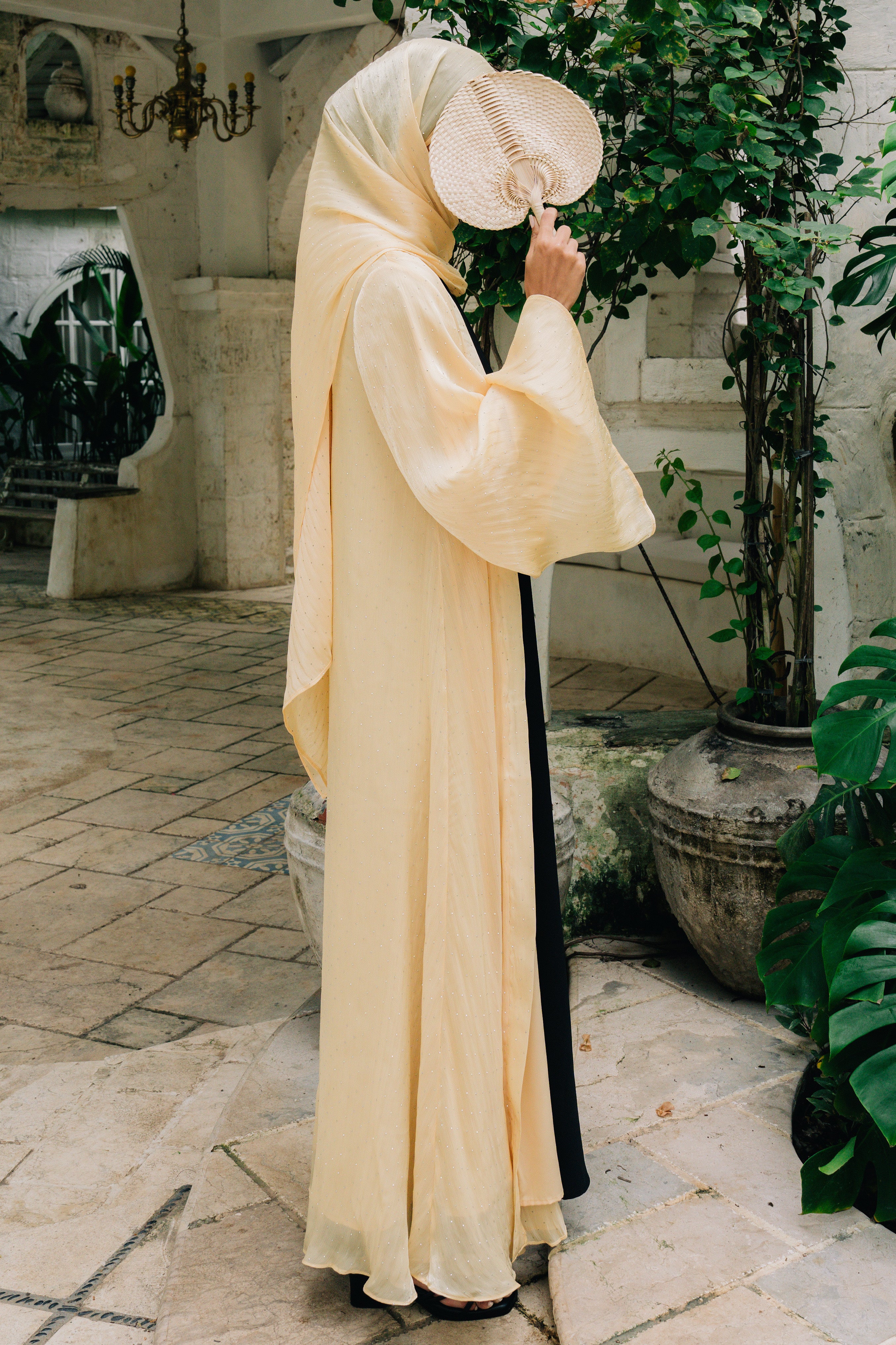 Luma Kimono Abaya Set - Golden Haze