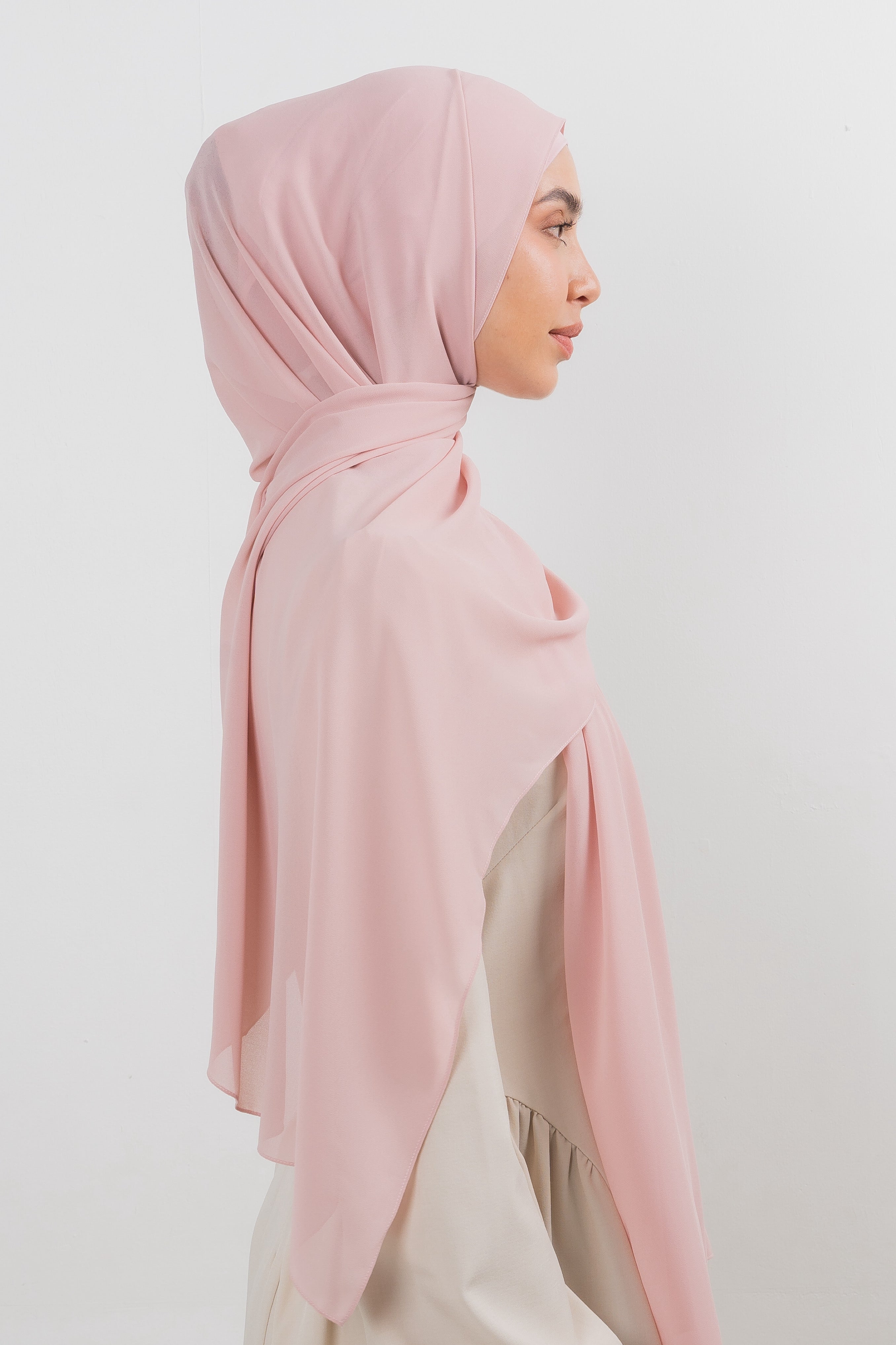 Chiffon Hijab Set - Blush - Modern Hijabi