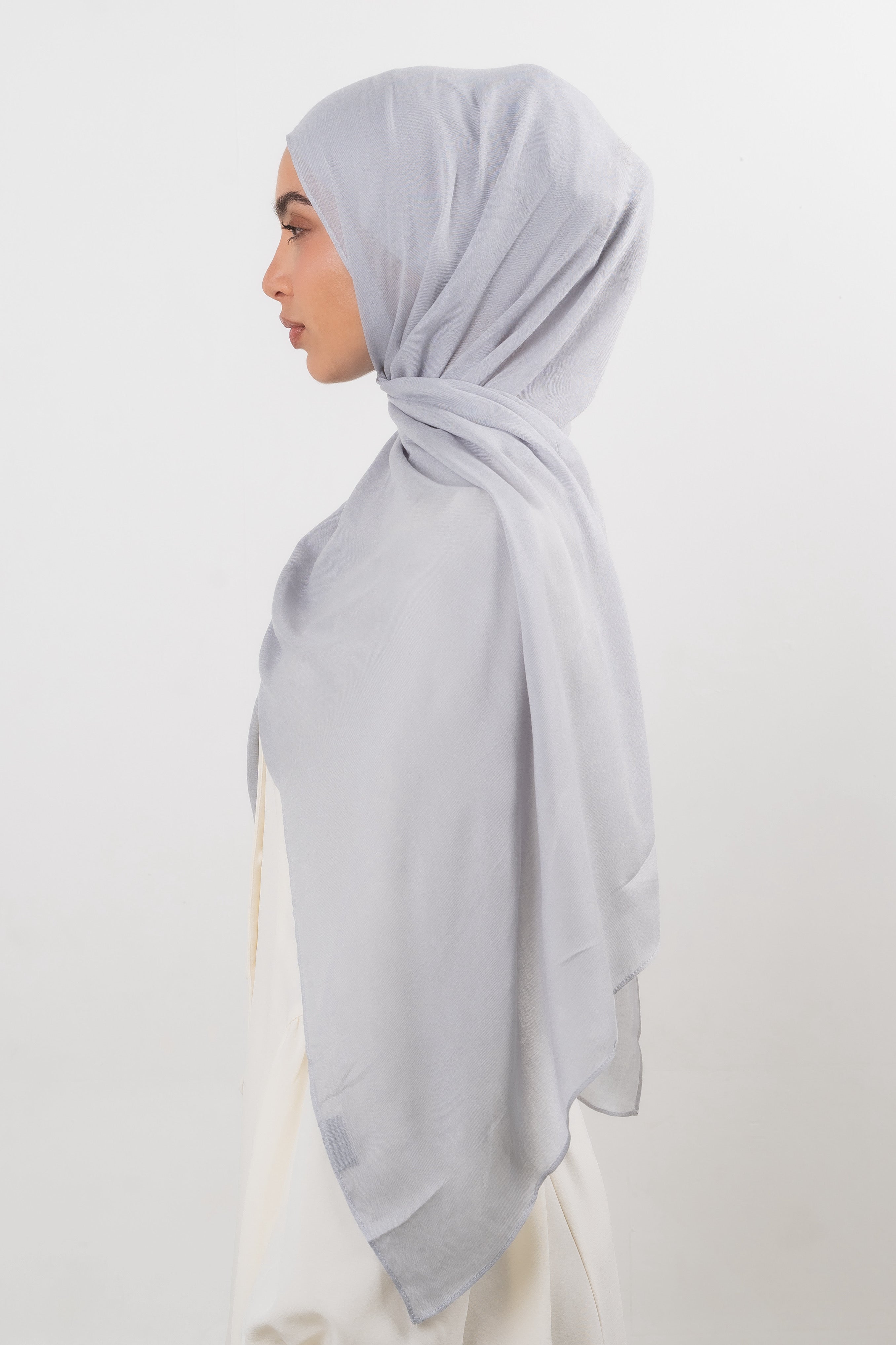 Modal Hijab Set - Silver - Modern Hijabi