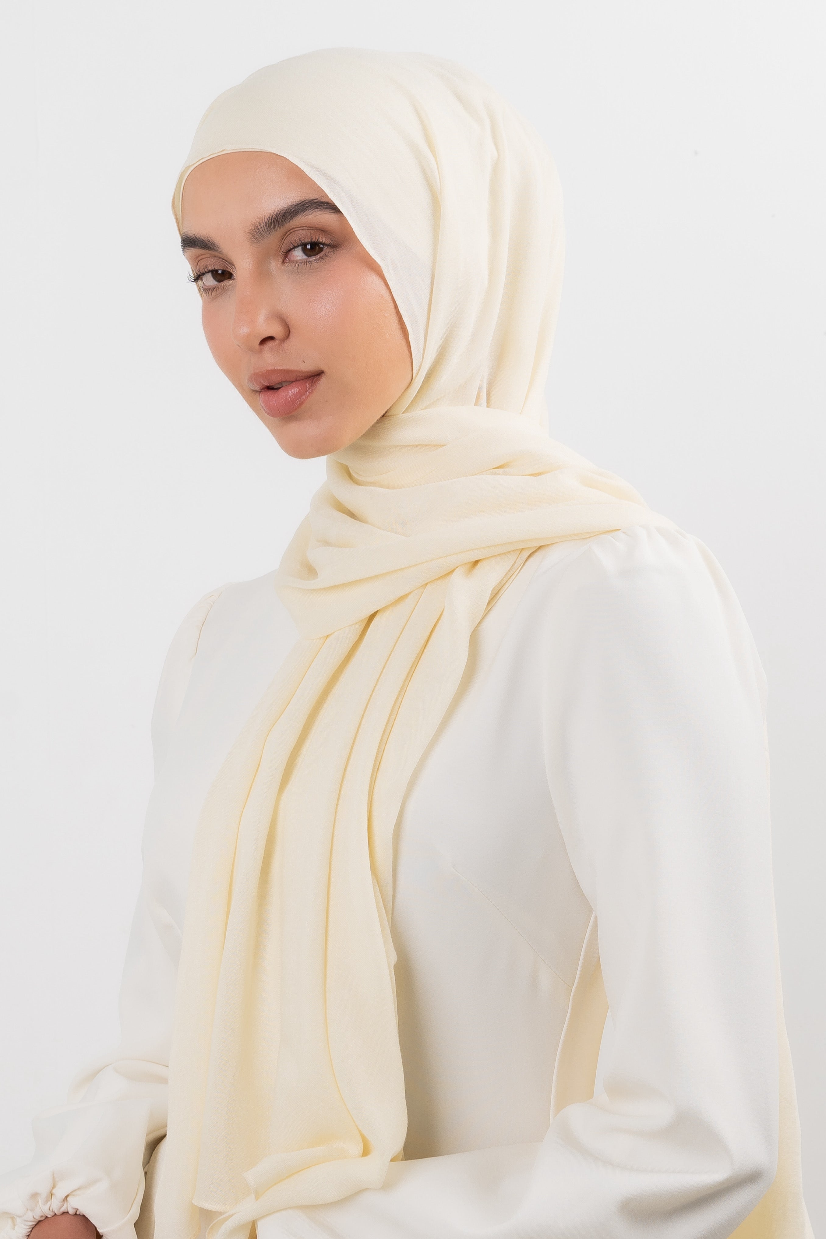 Modal Hijab Set - Transparent Yellow - Modern Hijabi