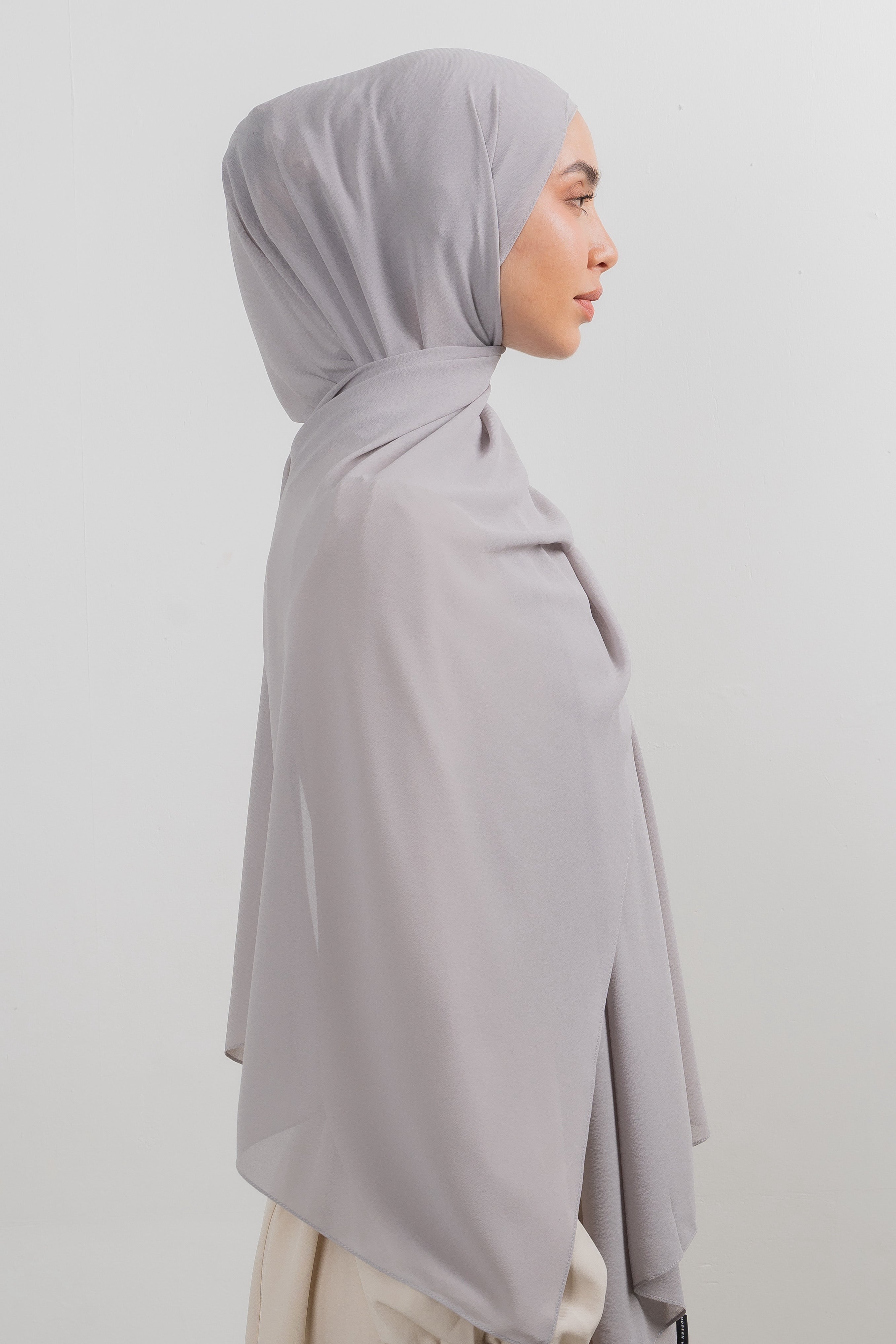Chiffon Hijab Set - Shadow Grey - Modern Hijabi