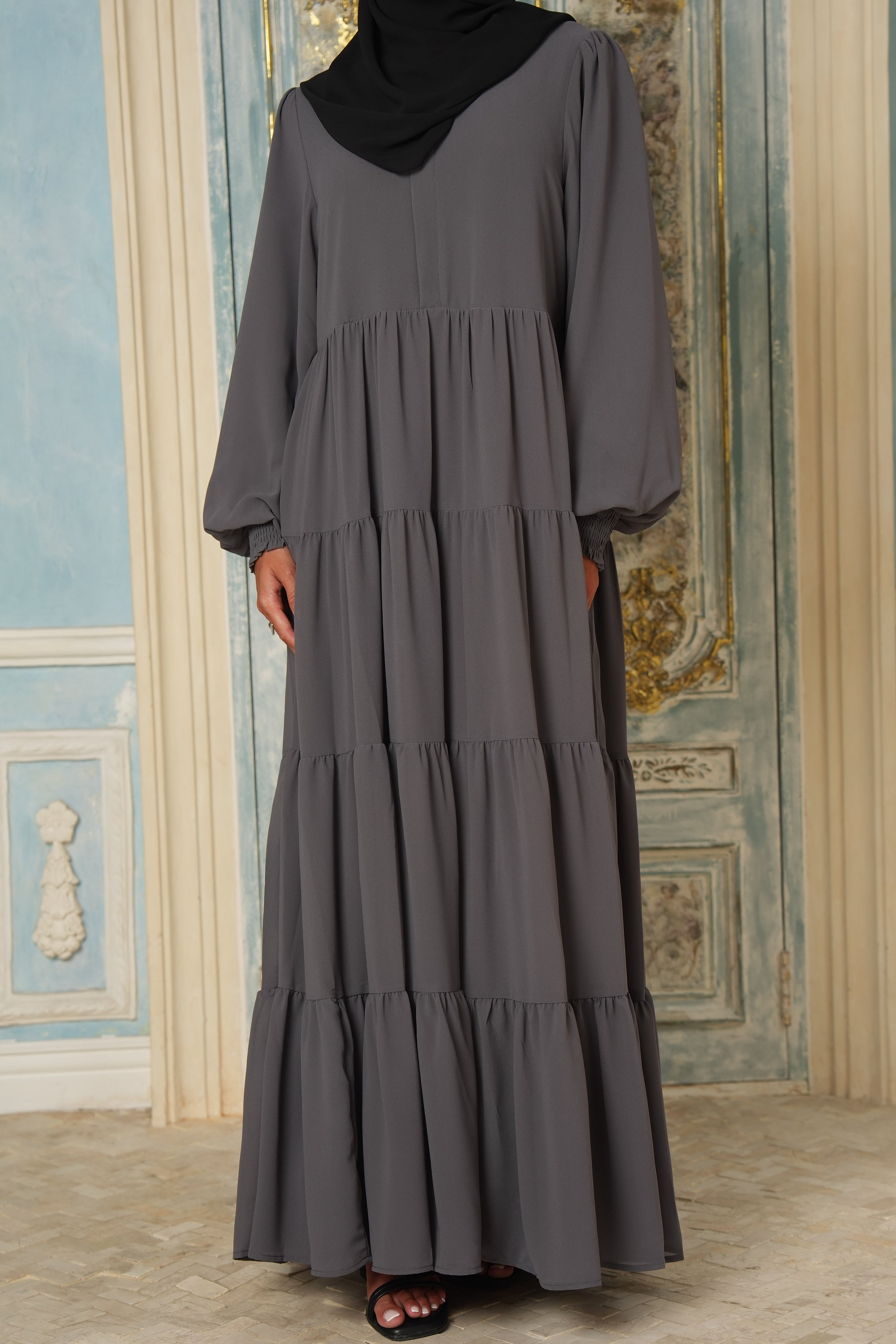 Azealia Flare Maxi - Gray