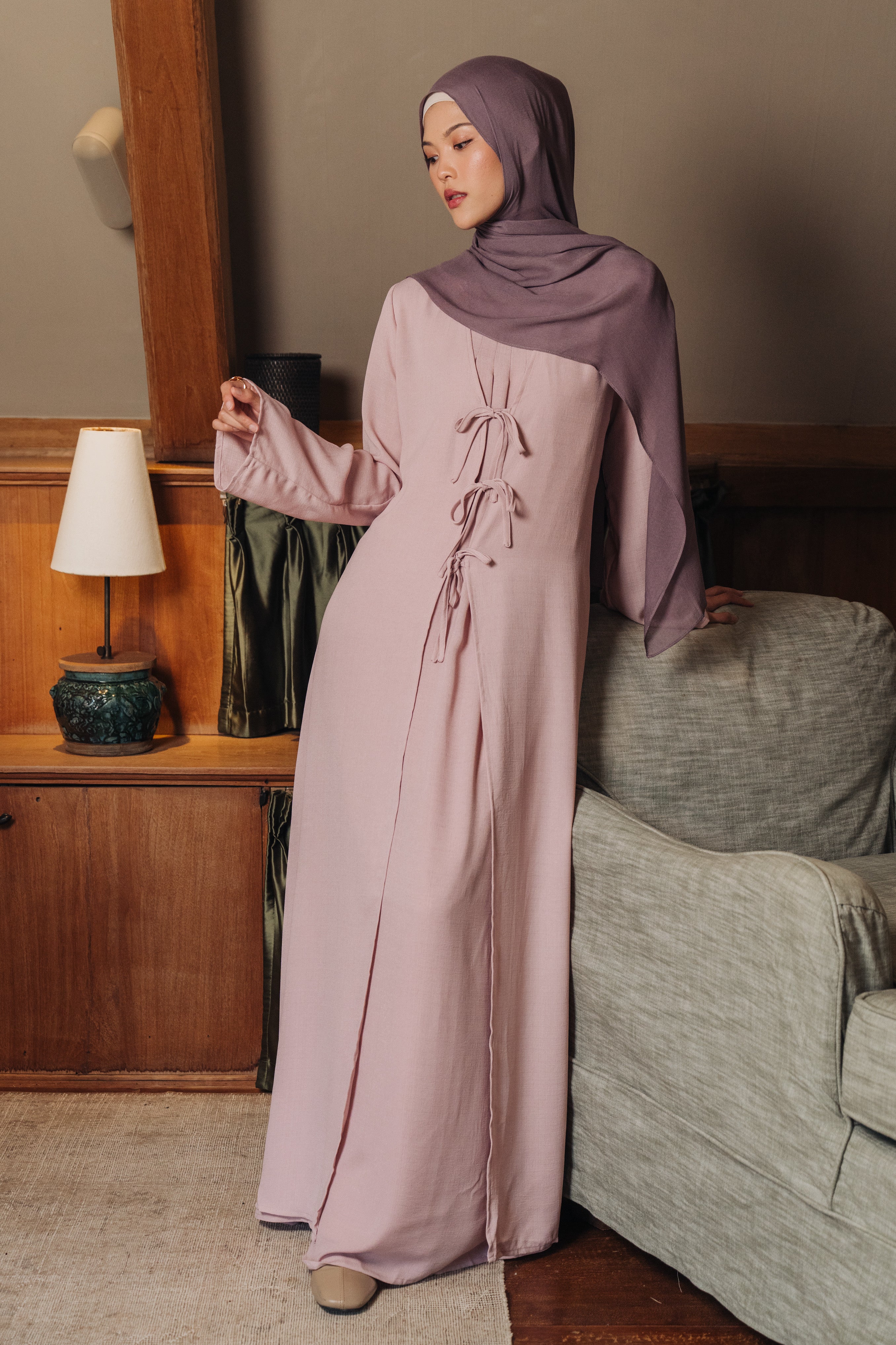Riwa Abaya Set - Pink