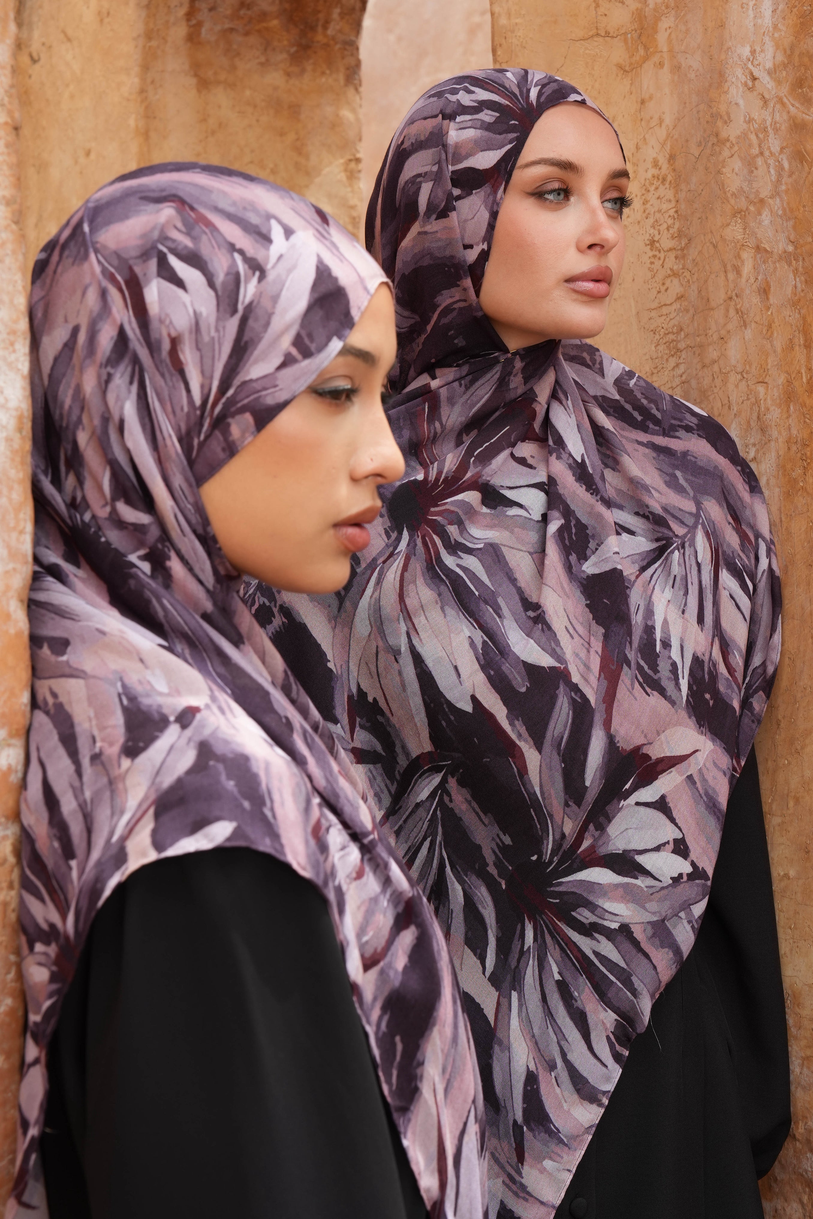 Printed Modal Hijab - Dusky Wisteria - Modern Hijabi