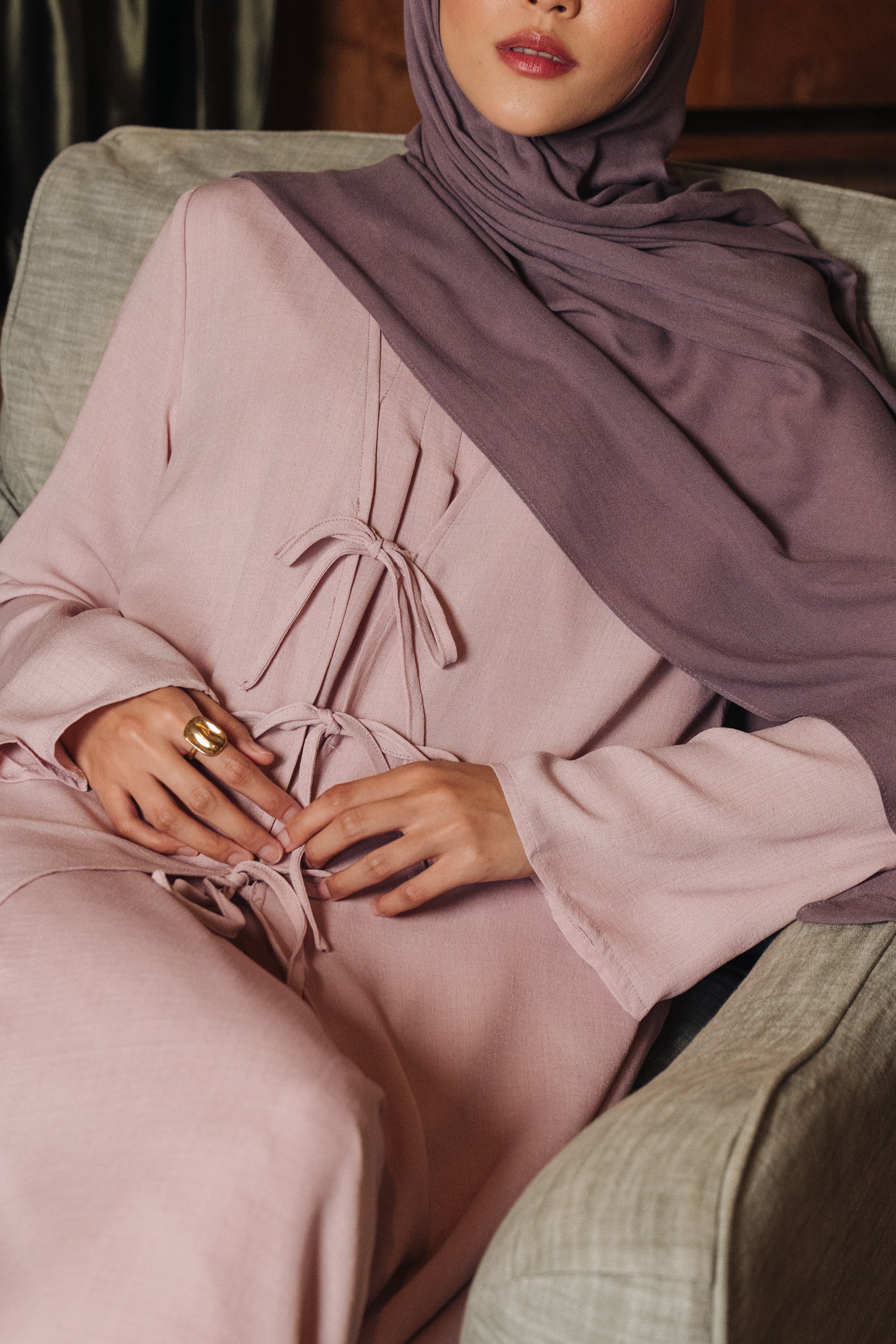 Riwa Abaya Set - Pink
