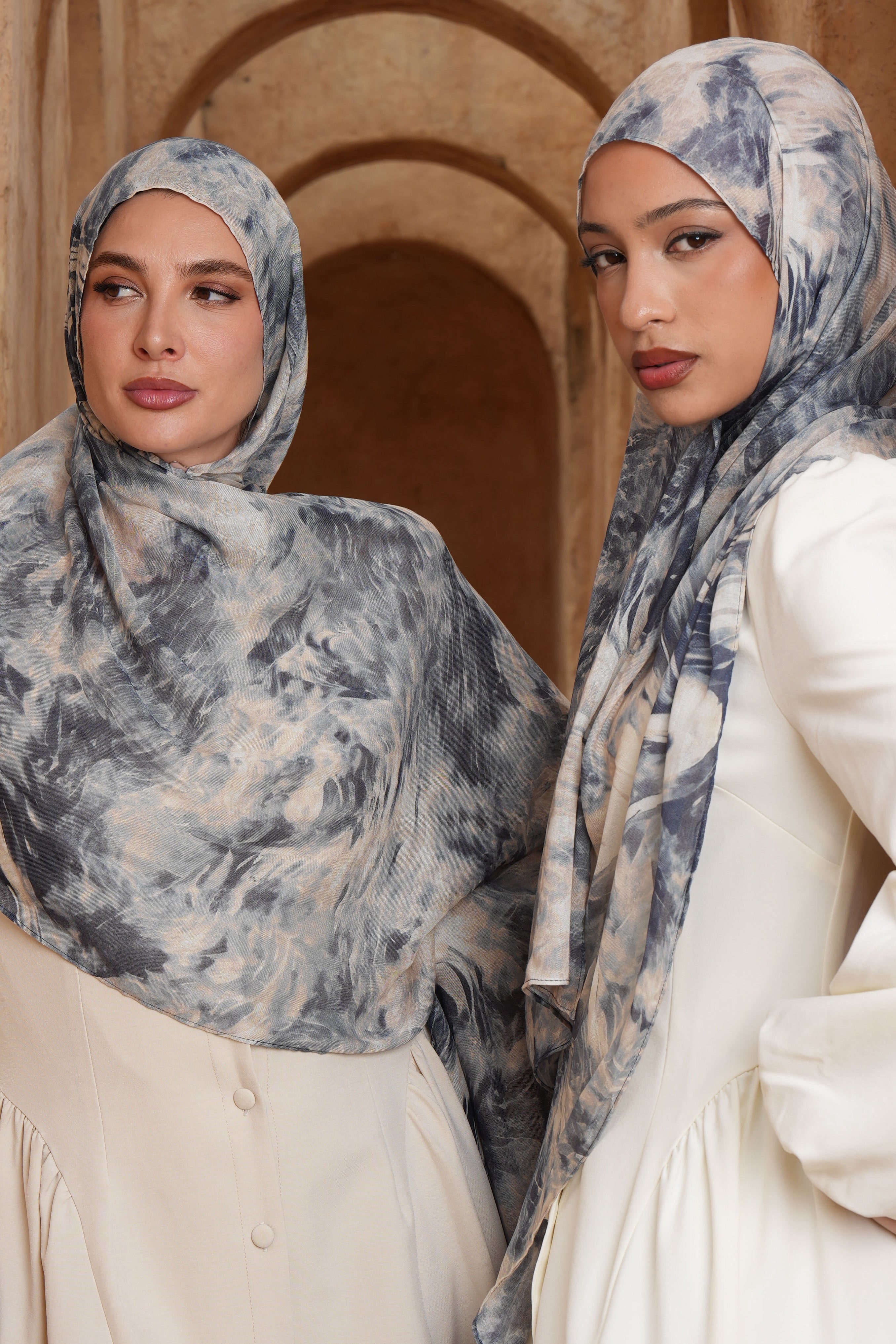 Printed Modal Hijab - Opal Tide - Modern Hijabi