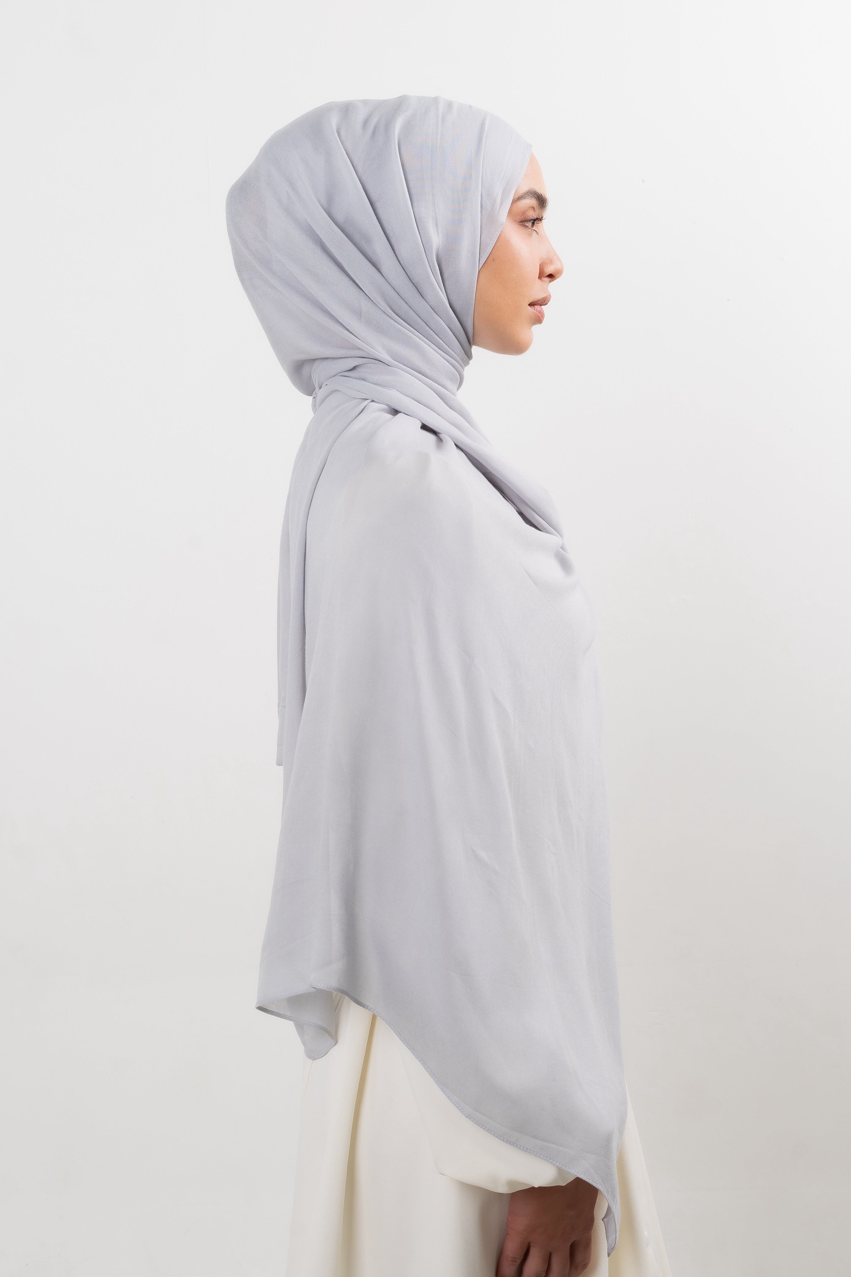 Modal Hijab Set - Silver - Modern Hijabi