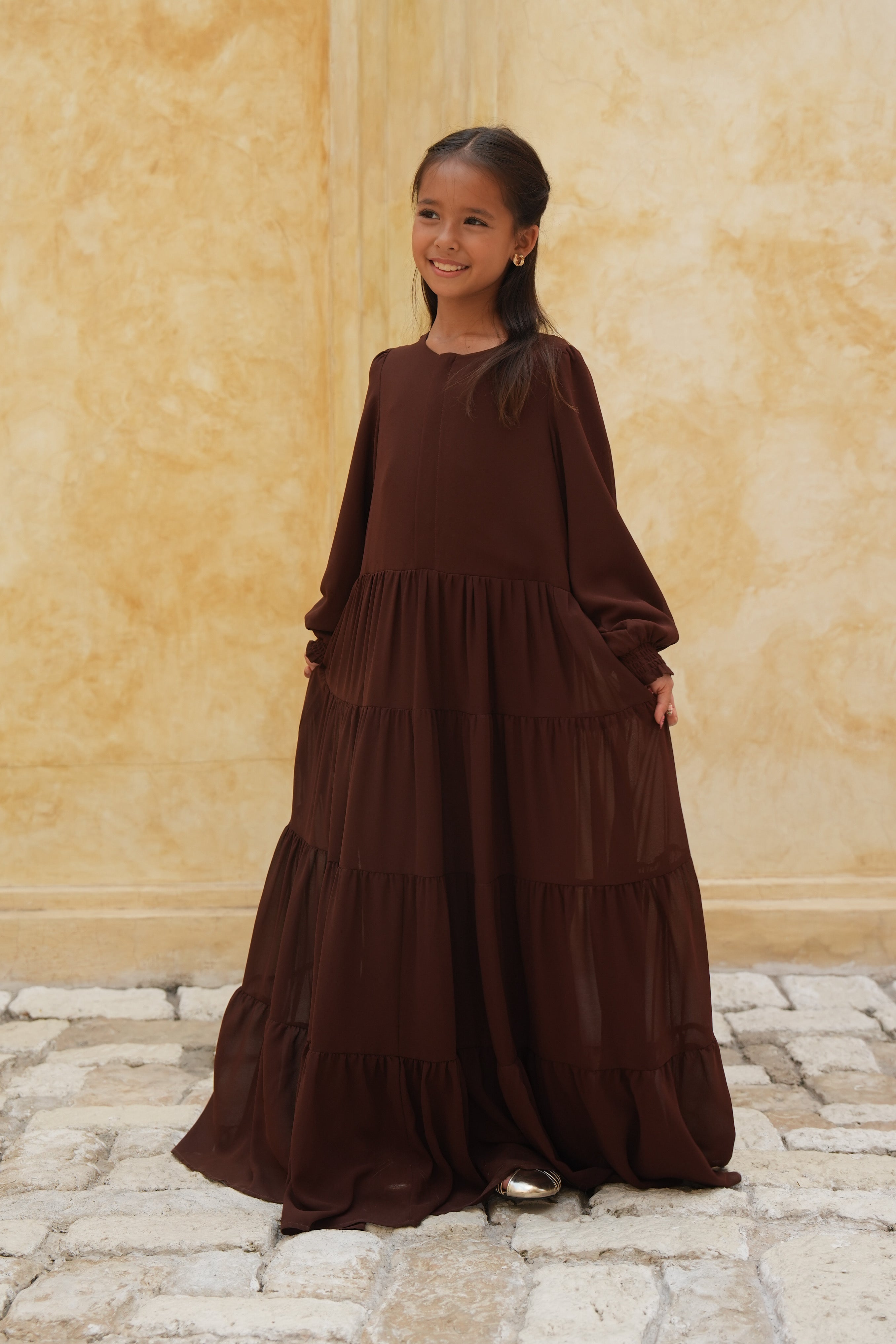 Kids Azealia Flare Maxi - Brown