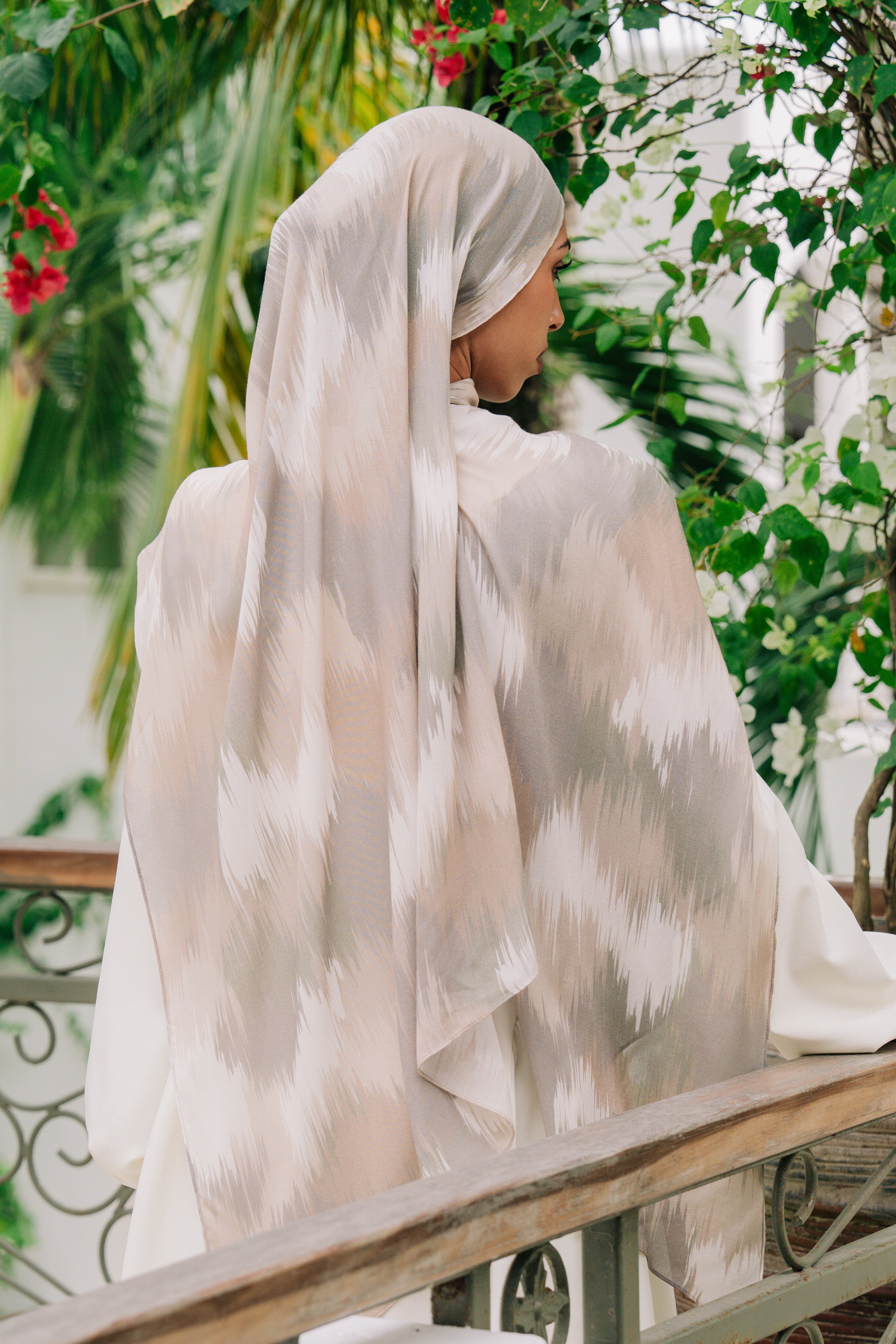 Printed Modal Hijab - Mossy Mirage
