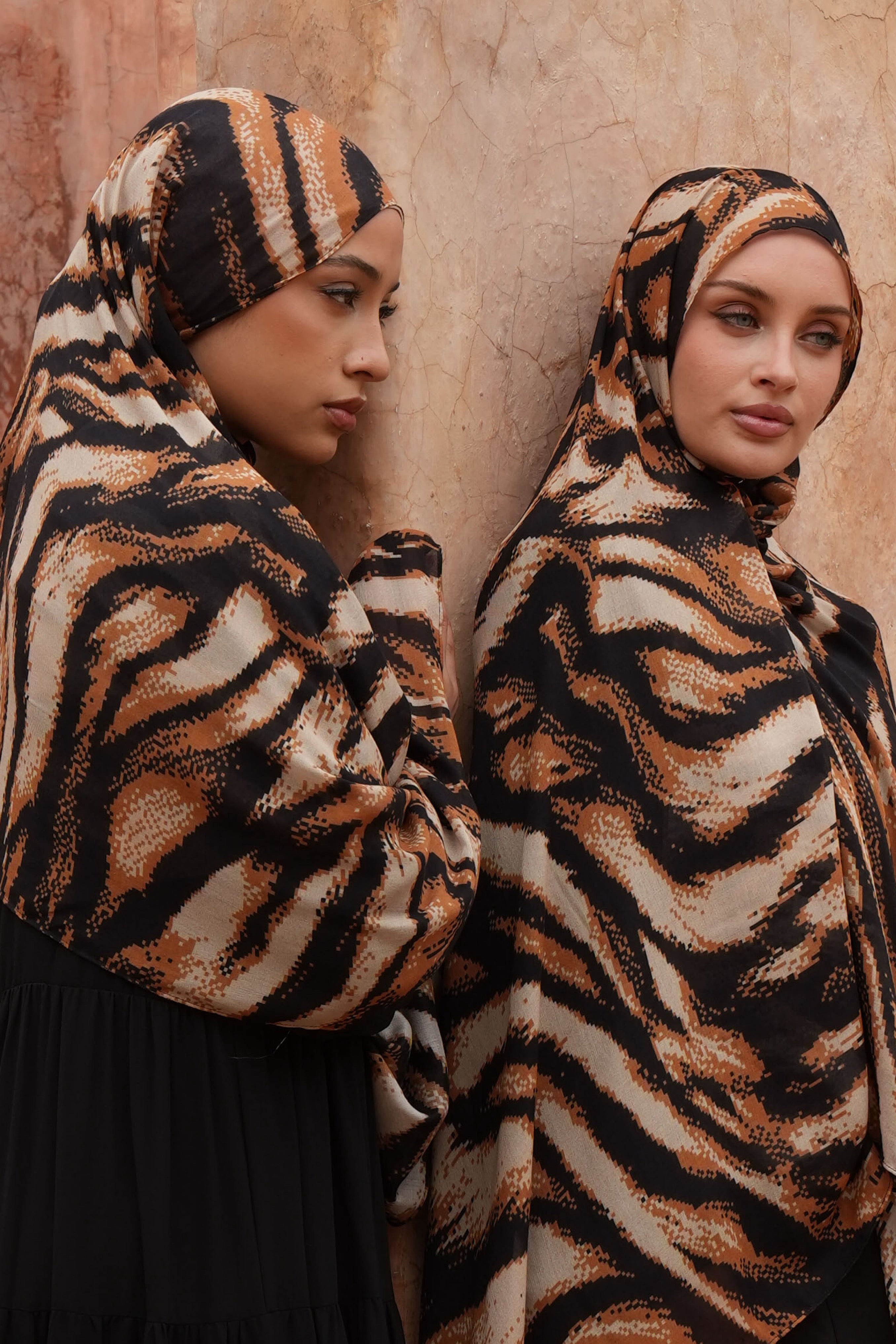 Printed Modal Hijab - Desert Tigress - Modern Hijabi