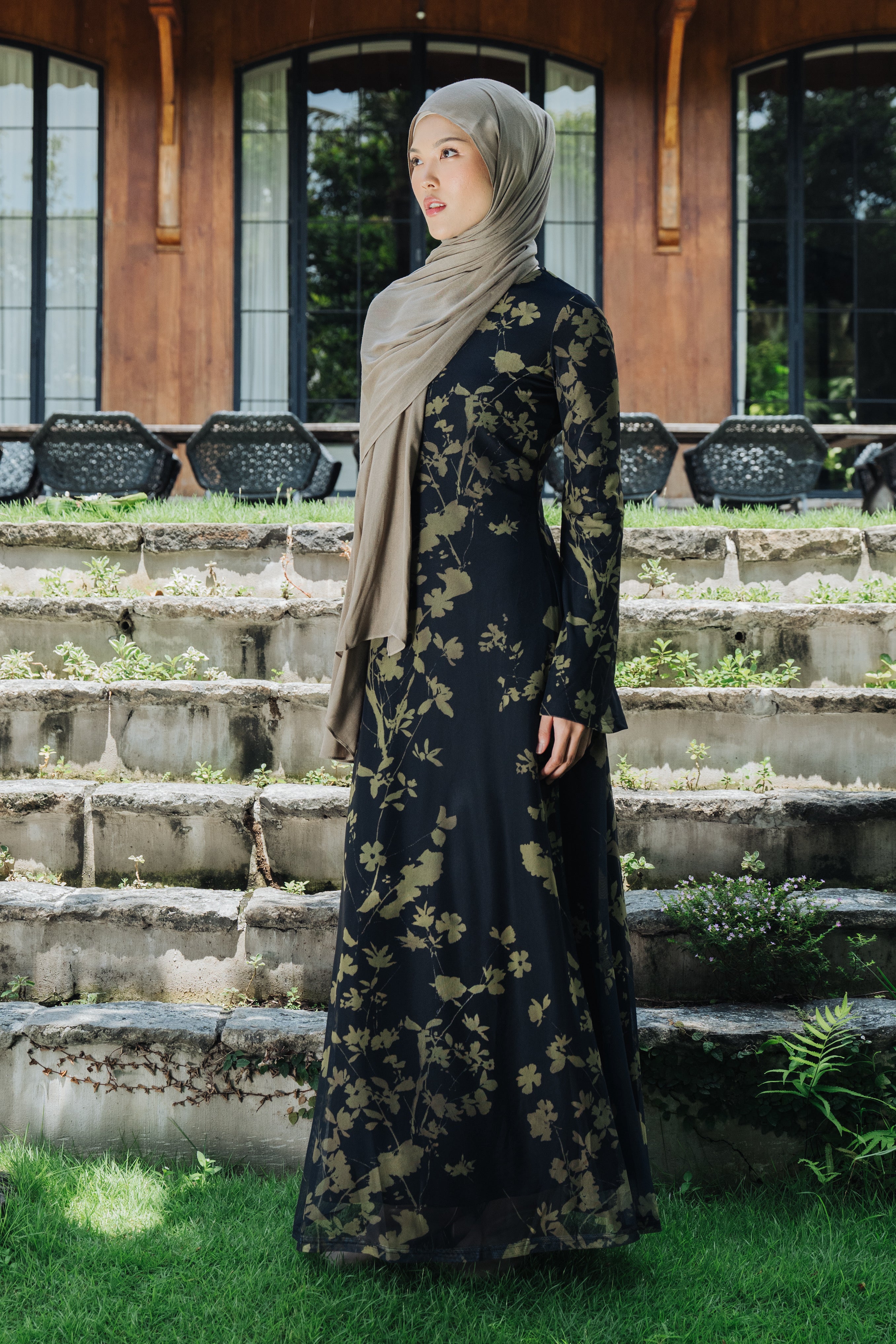 Leya Maxi - Green Floral