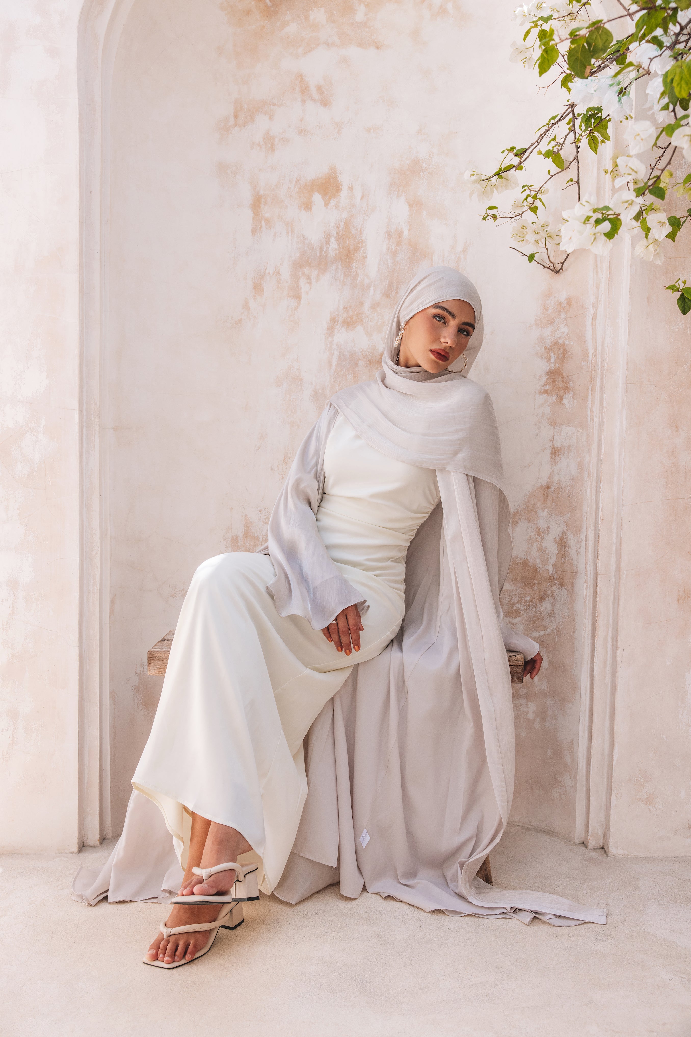 Sophie Abaya/Hijab Set - Smoke