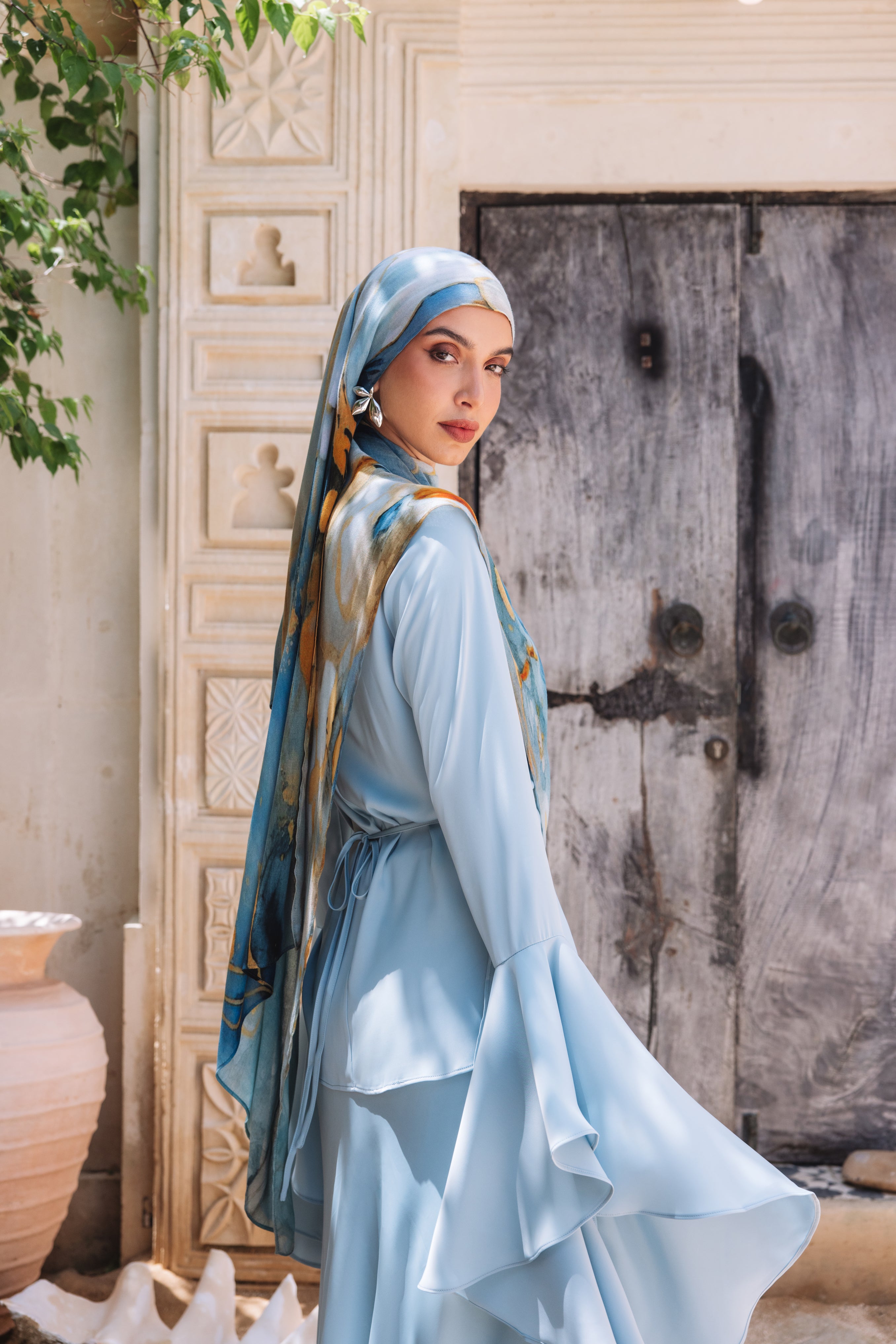 Lana Top & Skirt Set - Baby Blue