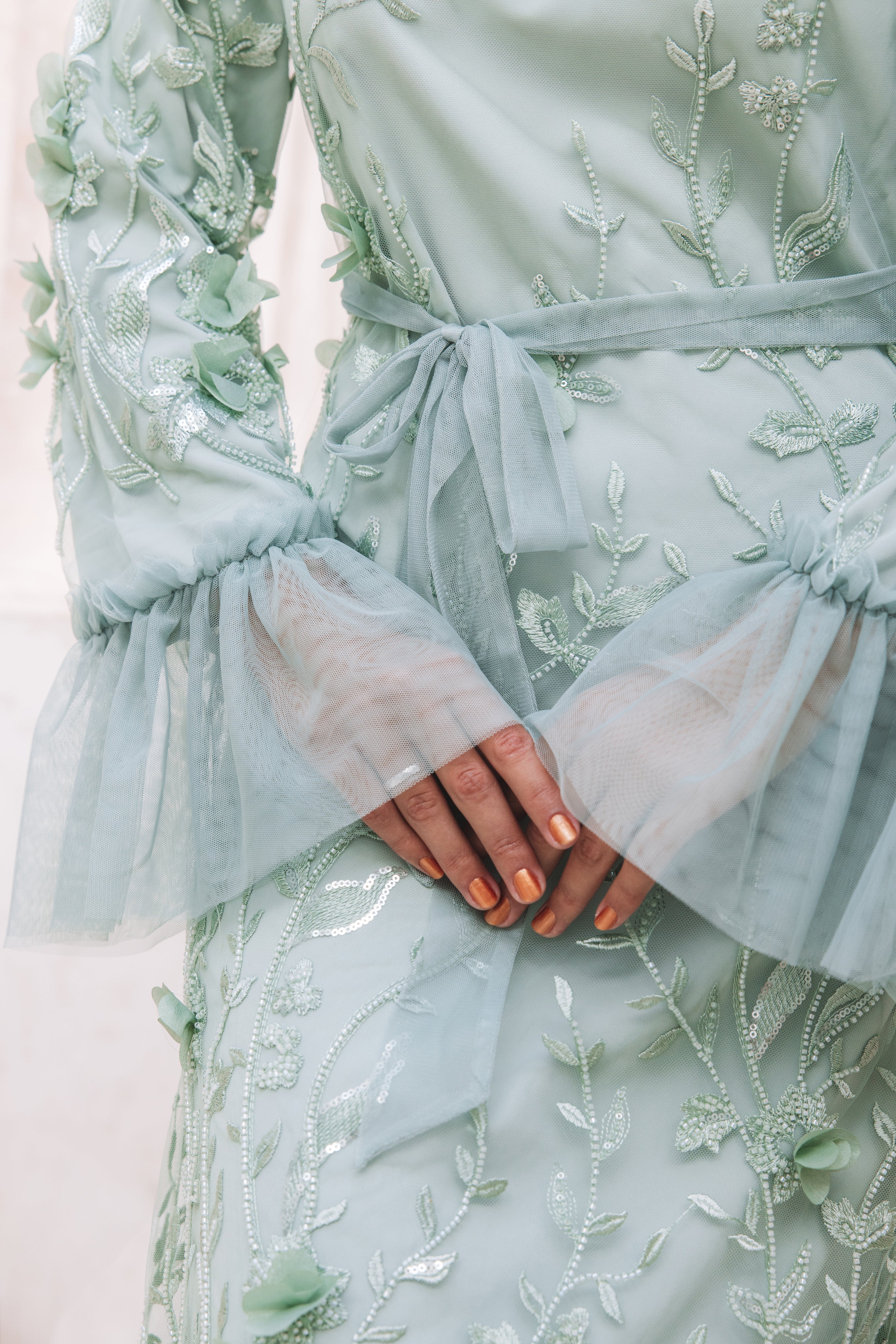 Layan formal Dress - Mint Green