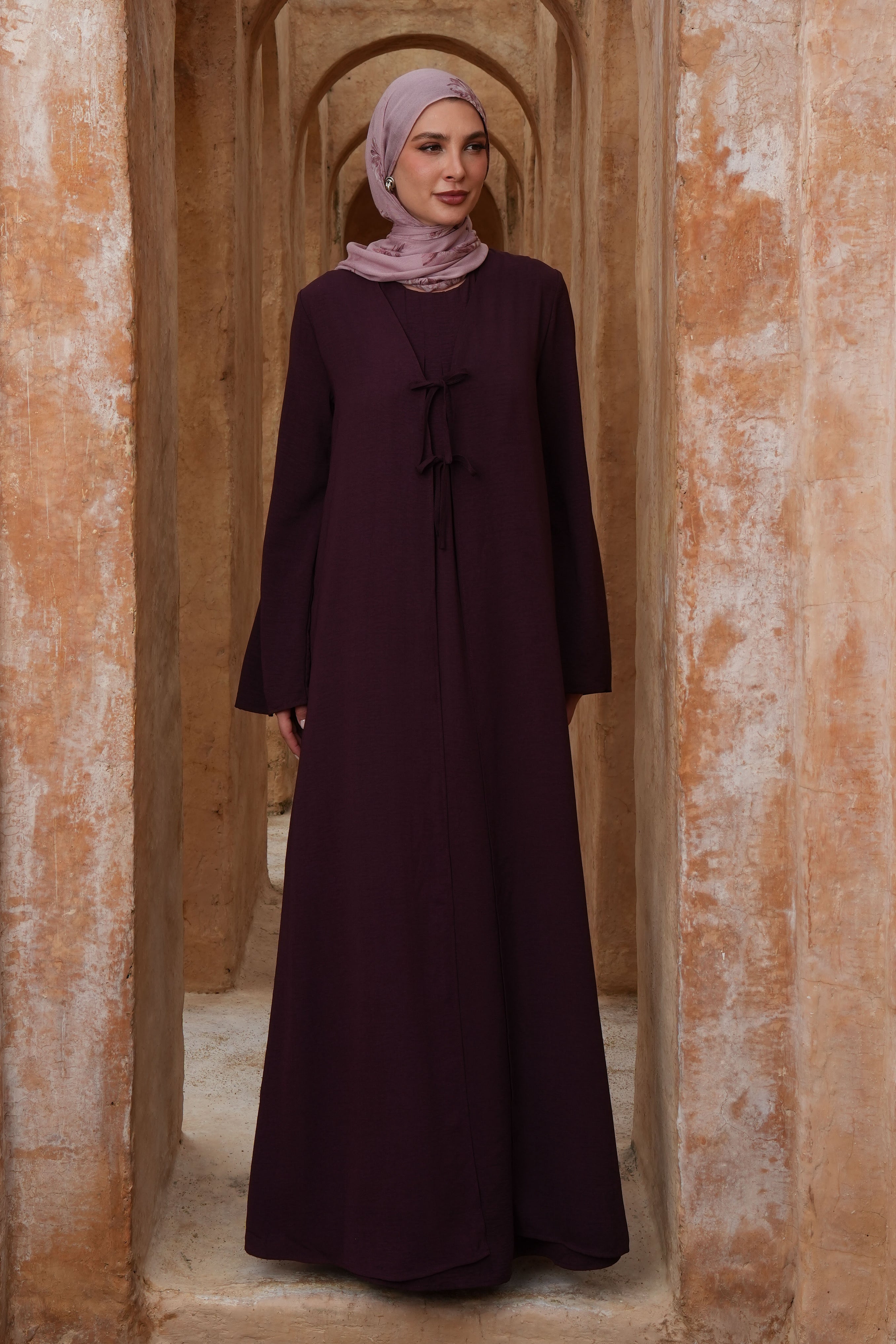 Riwa Abaya Set - Purple - Modern Hijabi