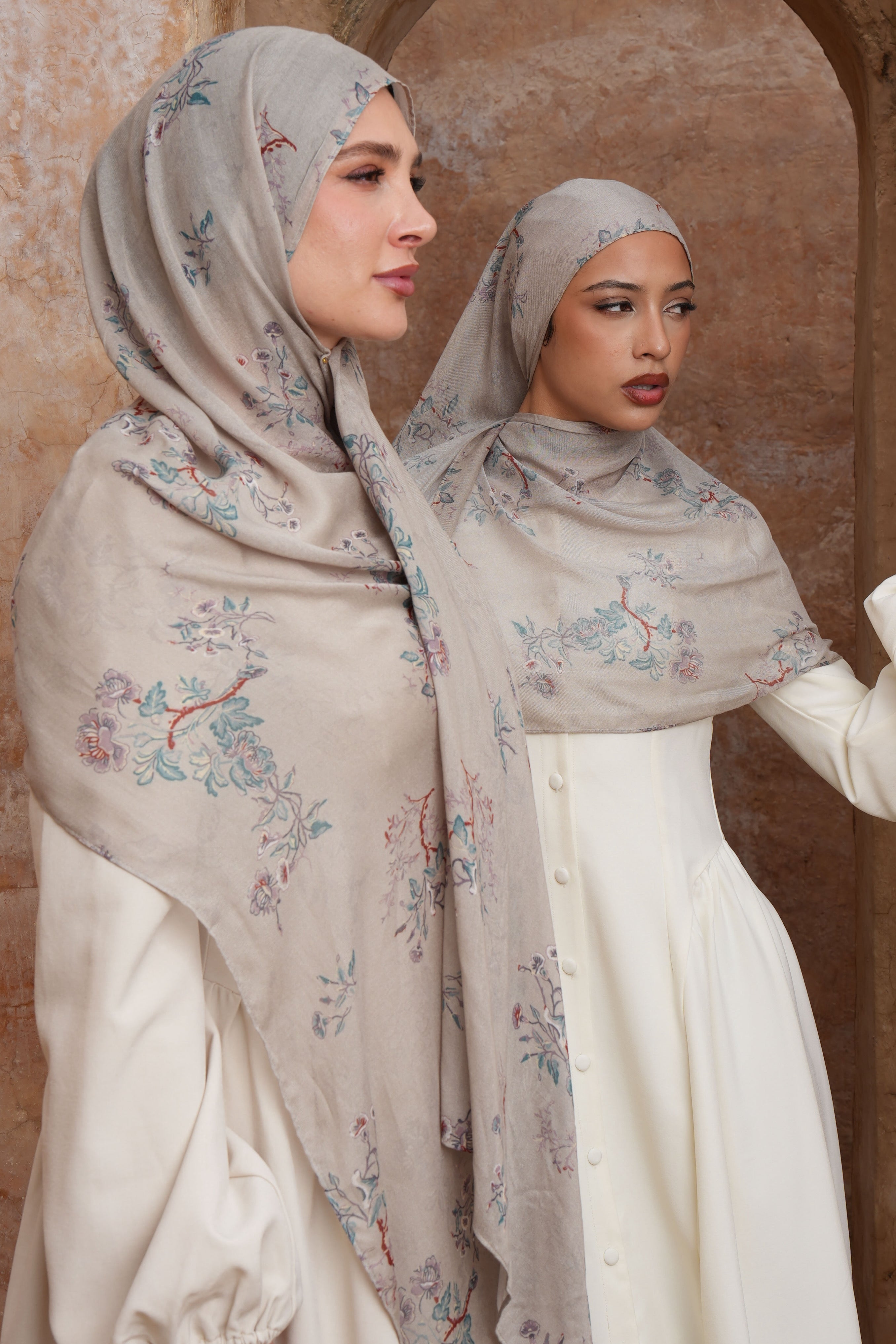 Printed Modal Hijab - Heirloom Garden - Modern Hijabi