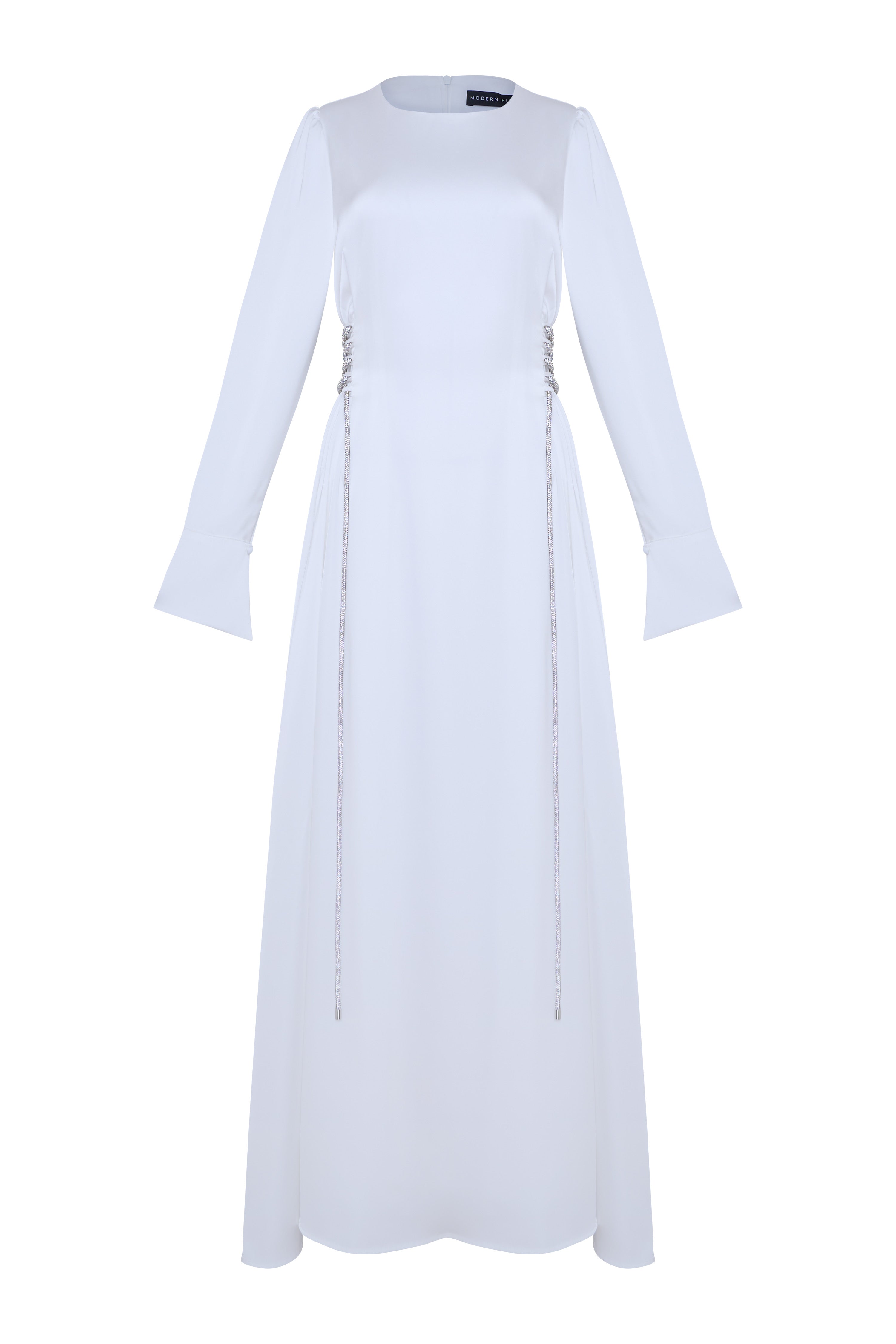 Crystal Lace-Up Maxi - White