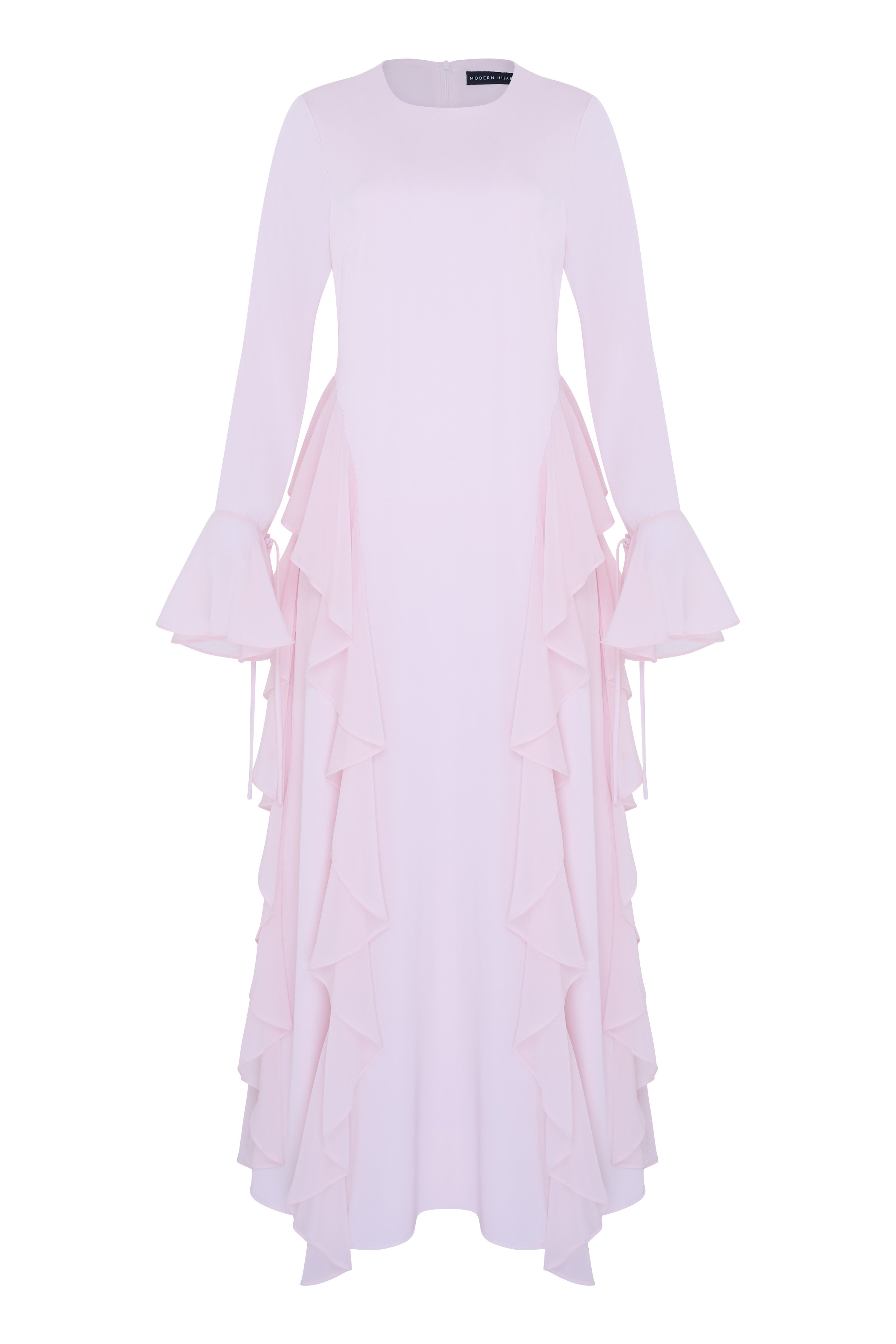 Alyah Satin Maxi Dress - Baby Pink