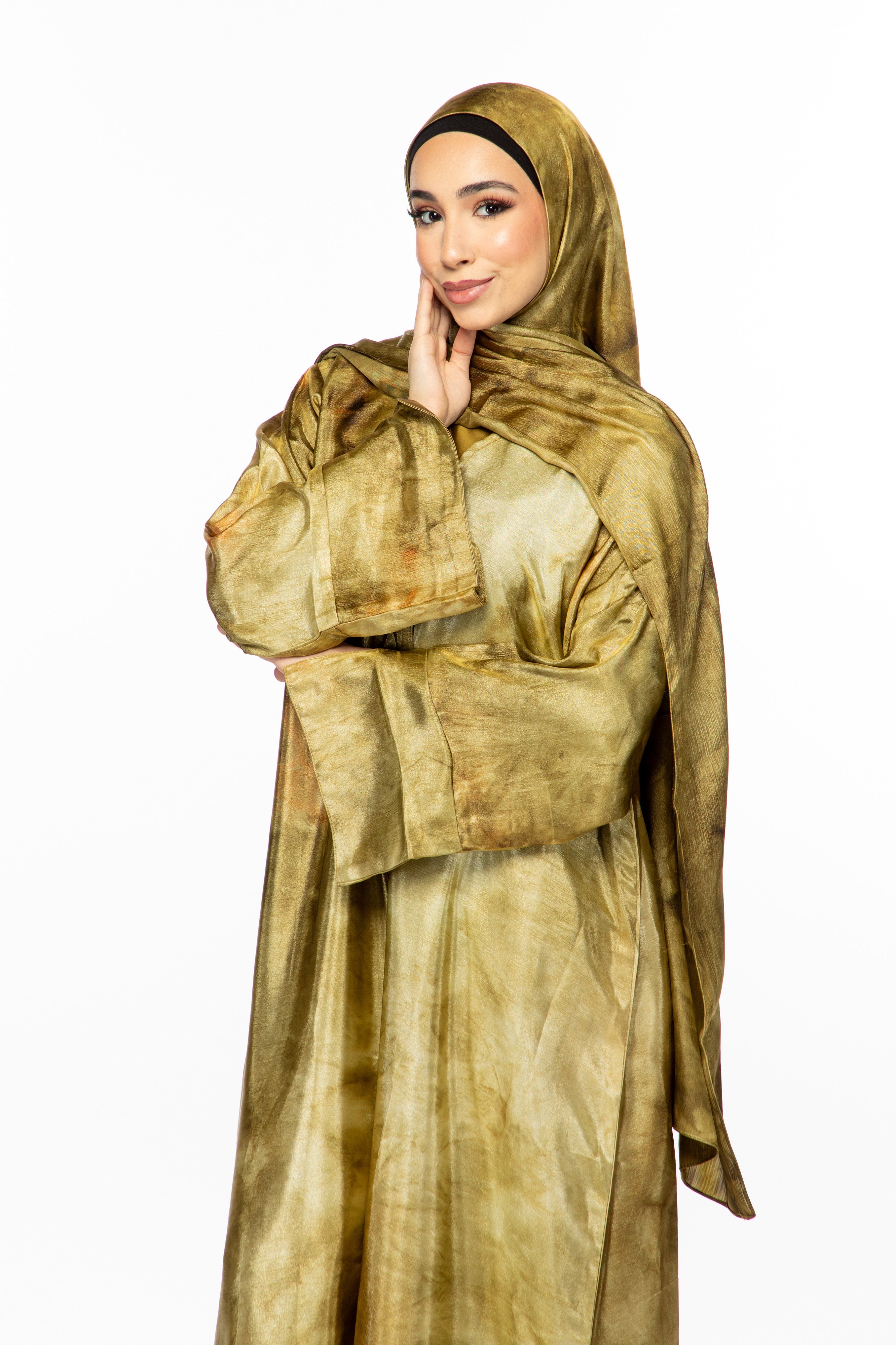 Safa Watercolor 4 Pc Abaya Set - Modern Hijabi