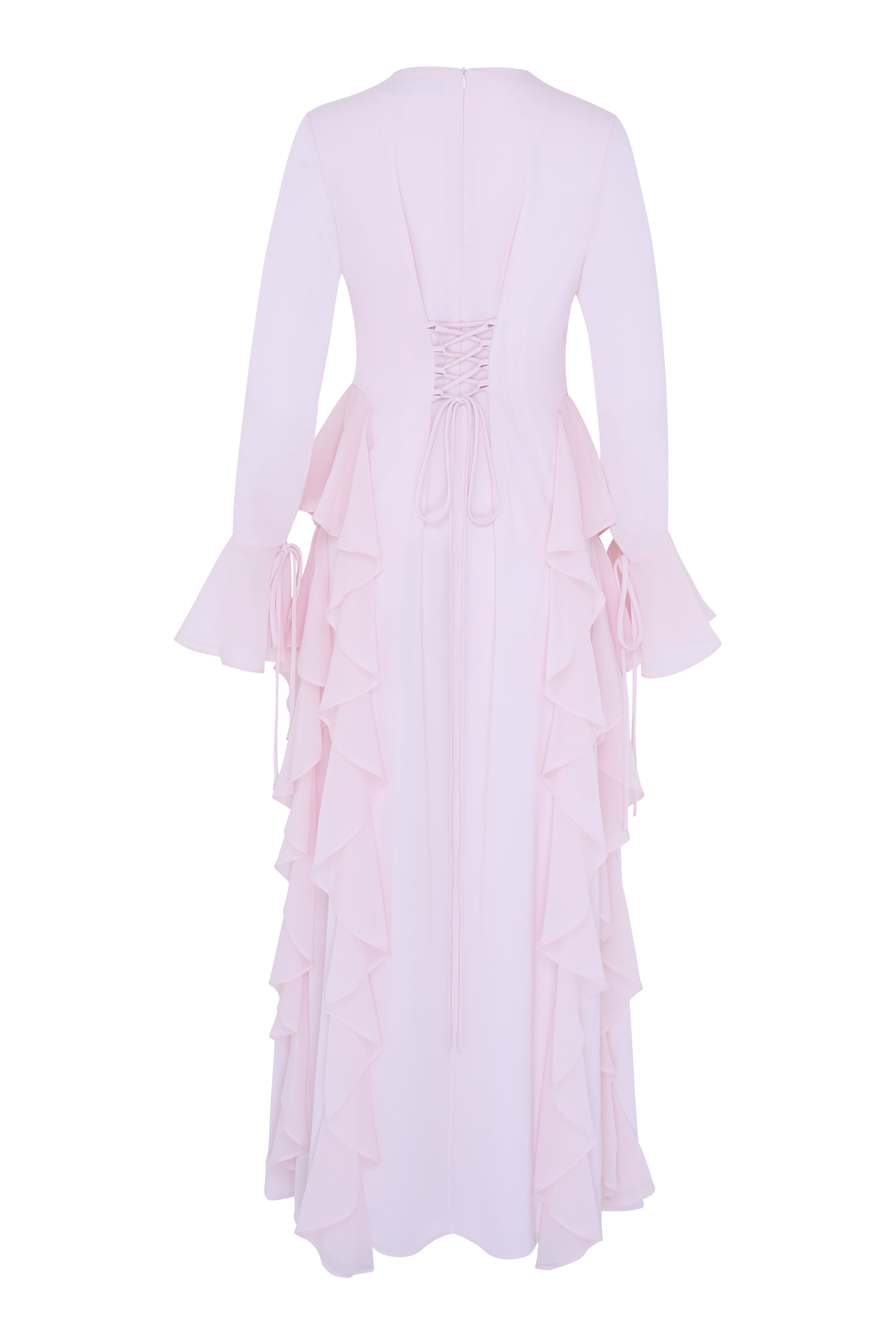 Alyah Satin Maxi Dress - Baby Pink