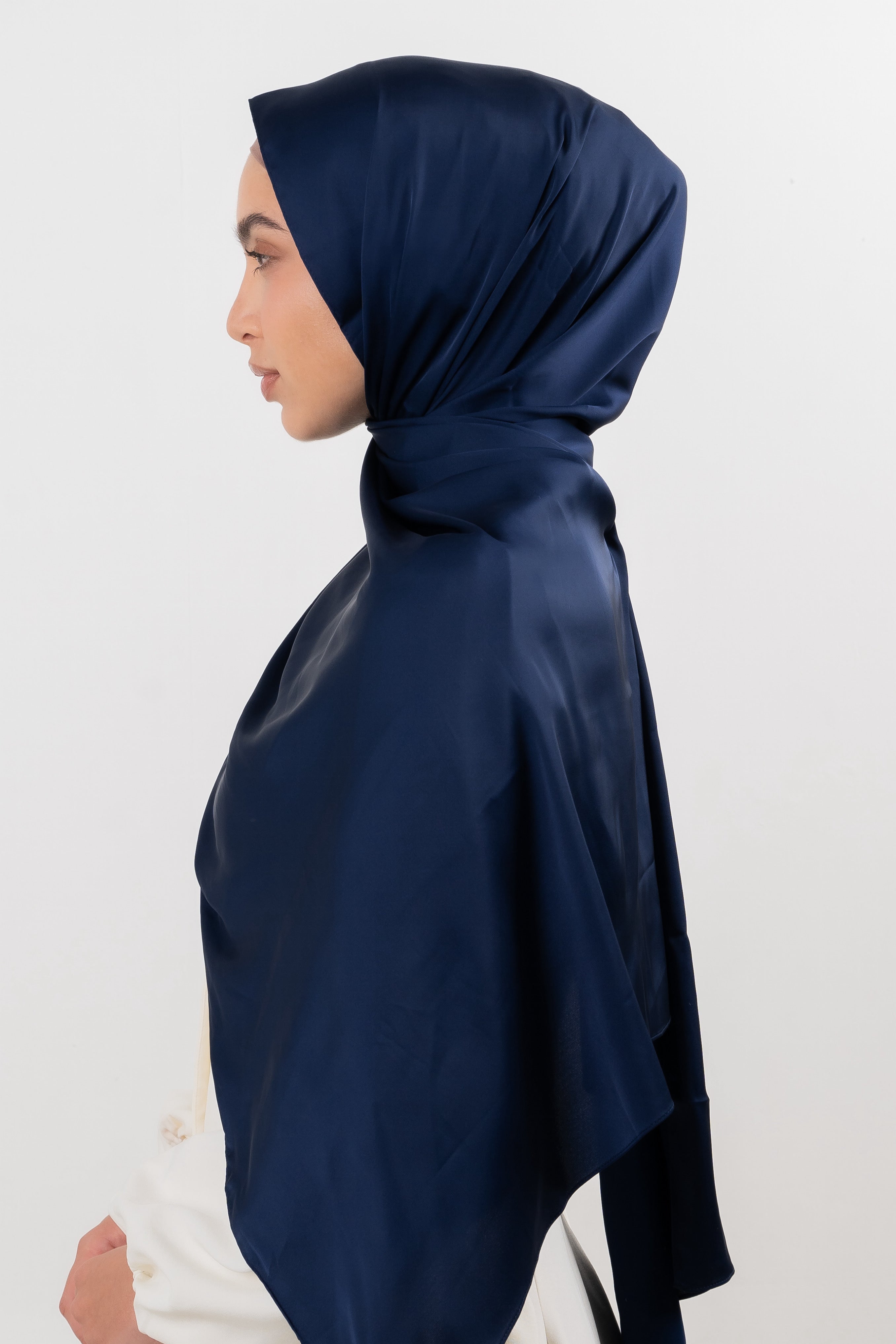 Premium Satin Hijab - Navy