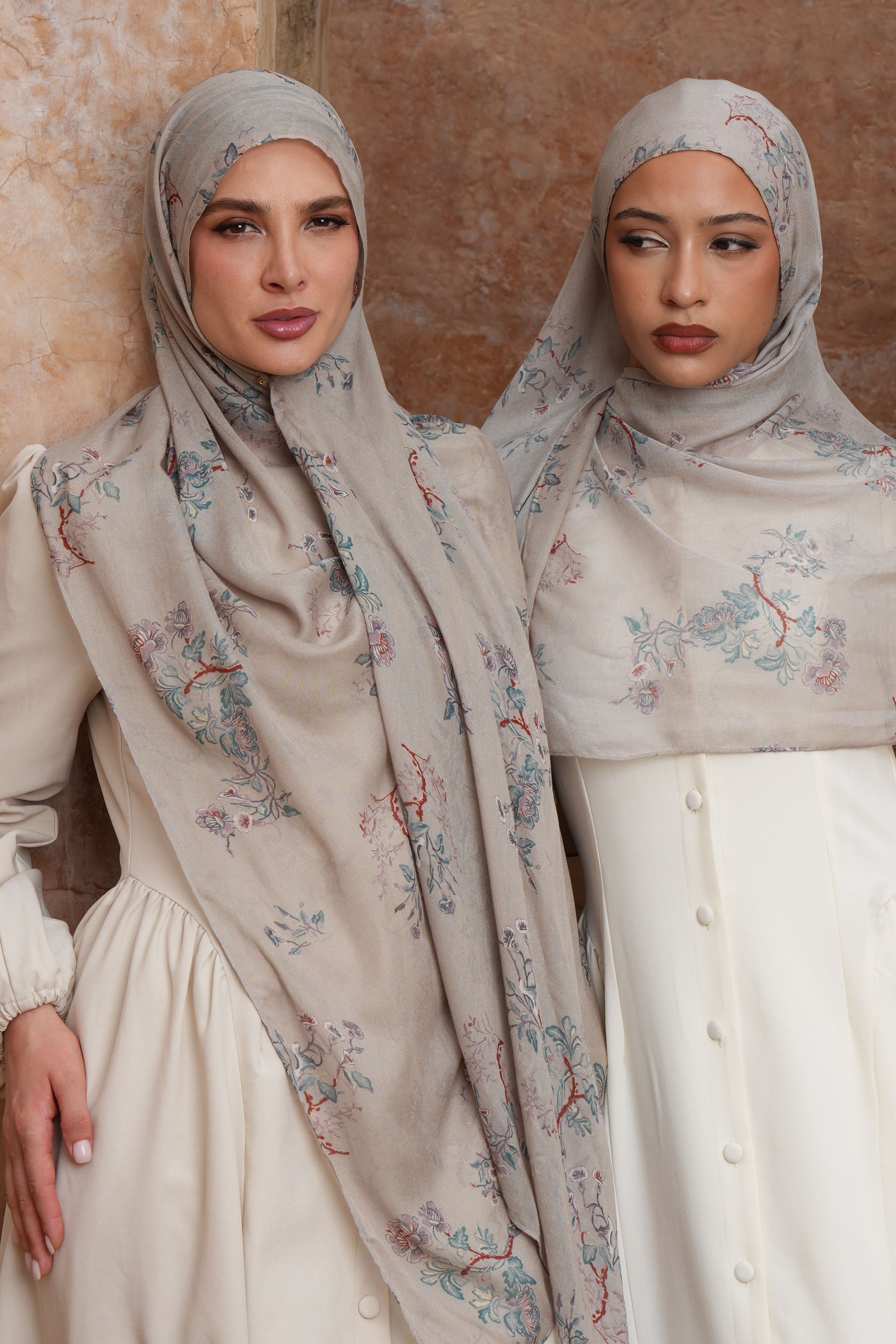 Printed Modal Hijab - Heirloom Garden - Modern Hijabi
