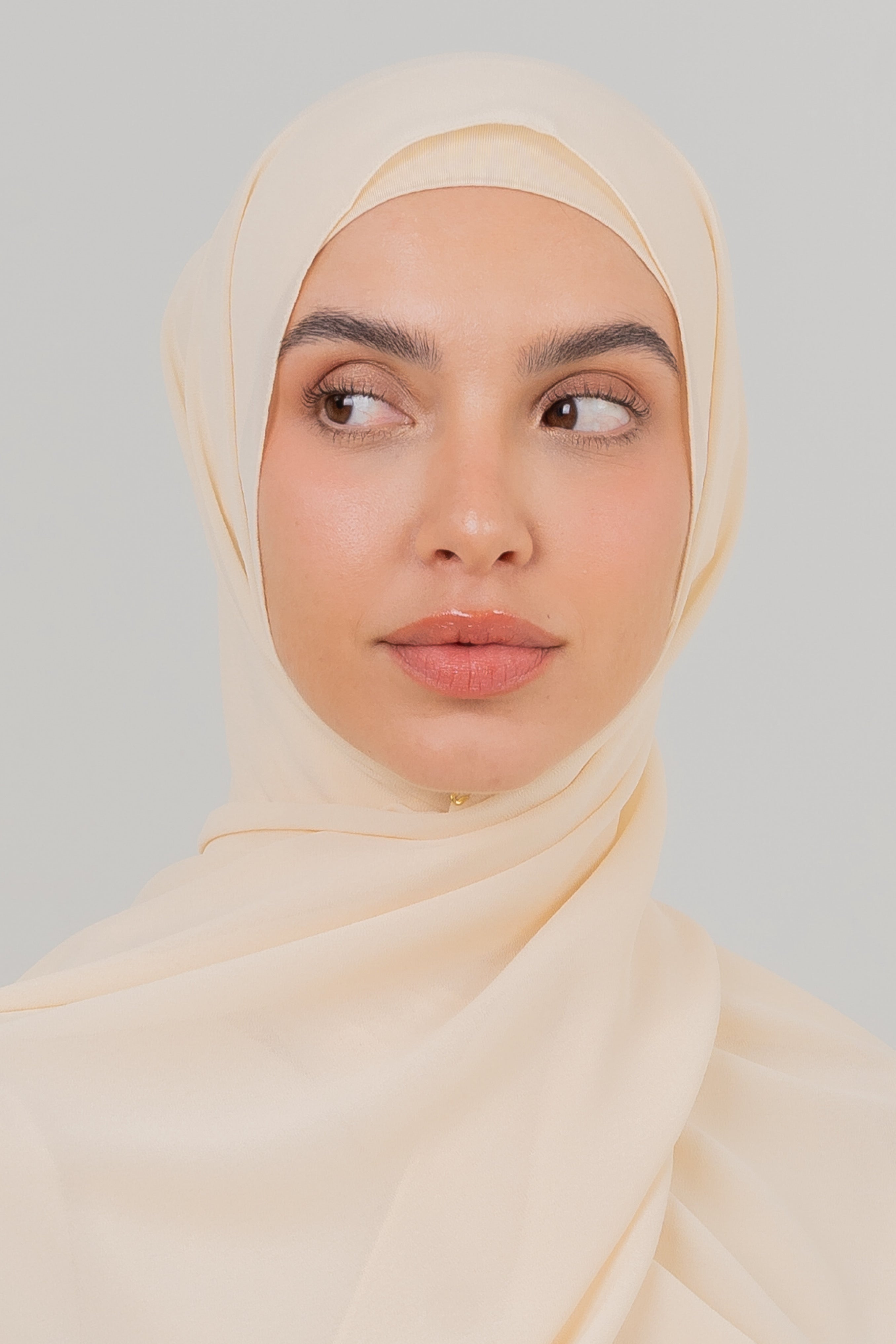 Chiffon Hijab Set - Butter Yellow - Modern Hijabi