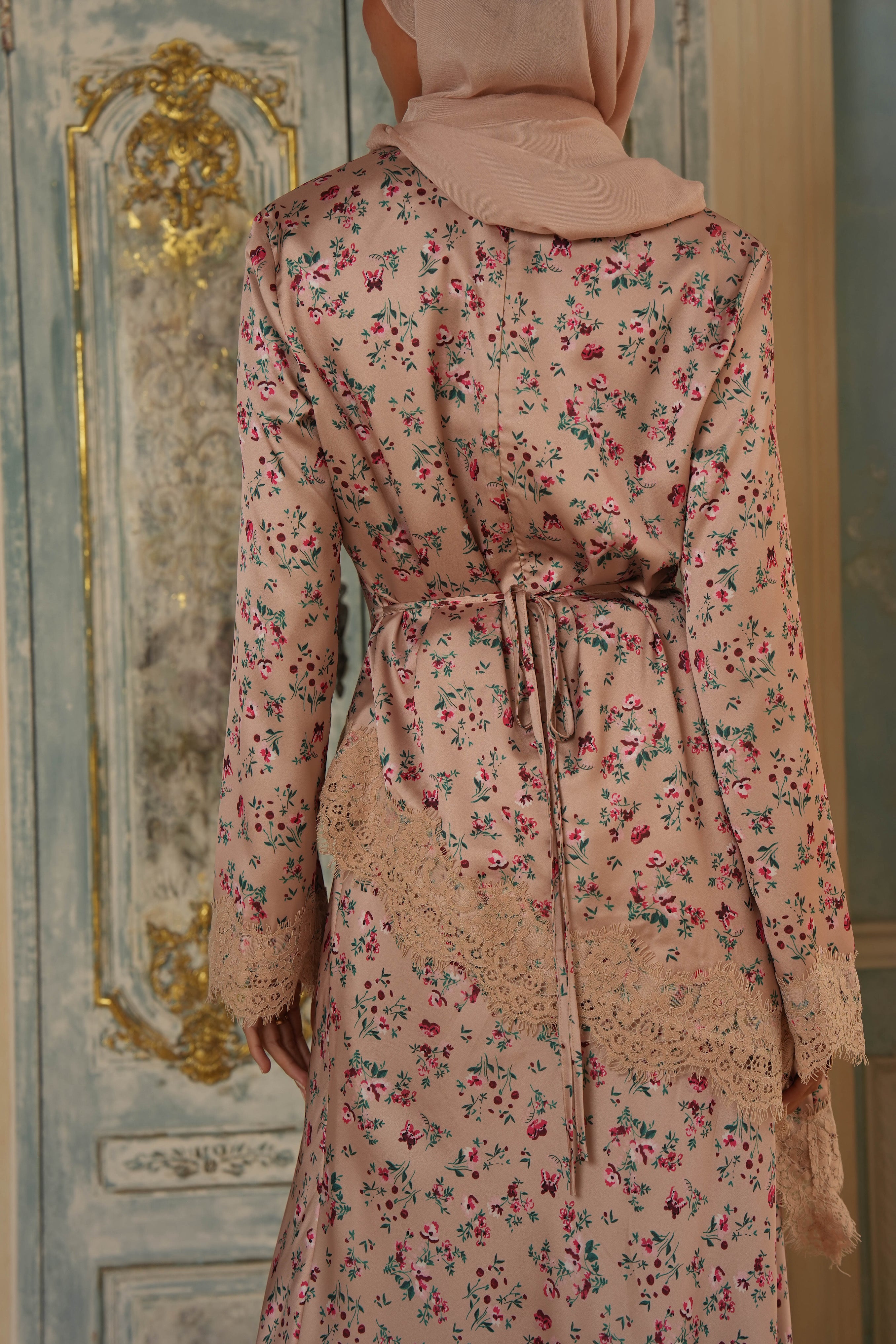 Lace Skirt/Shirt Set - Floral