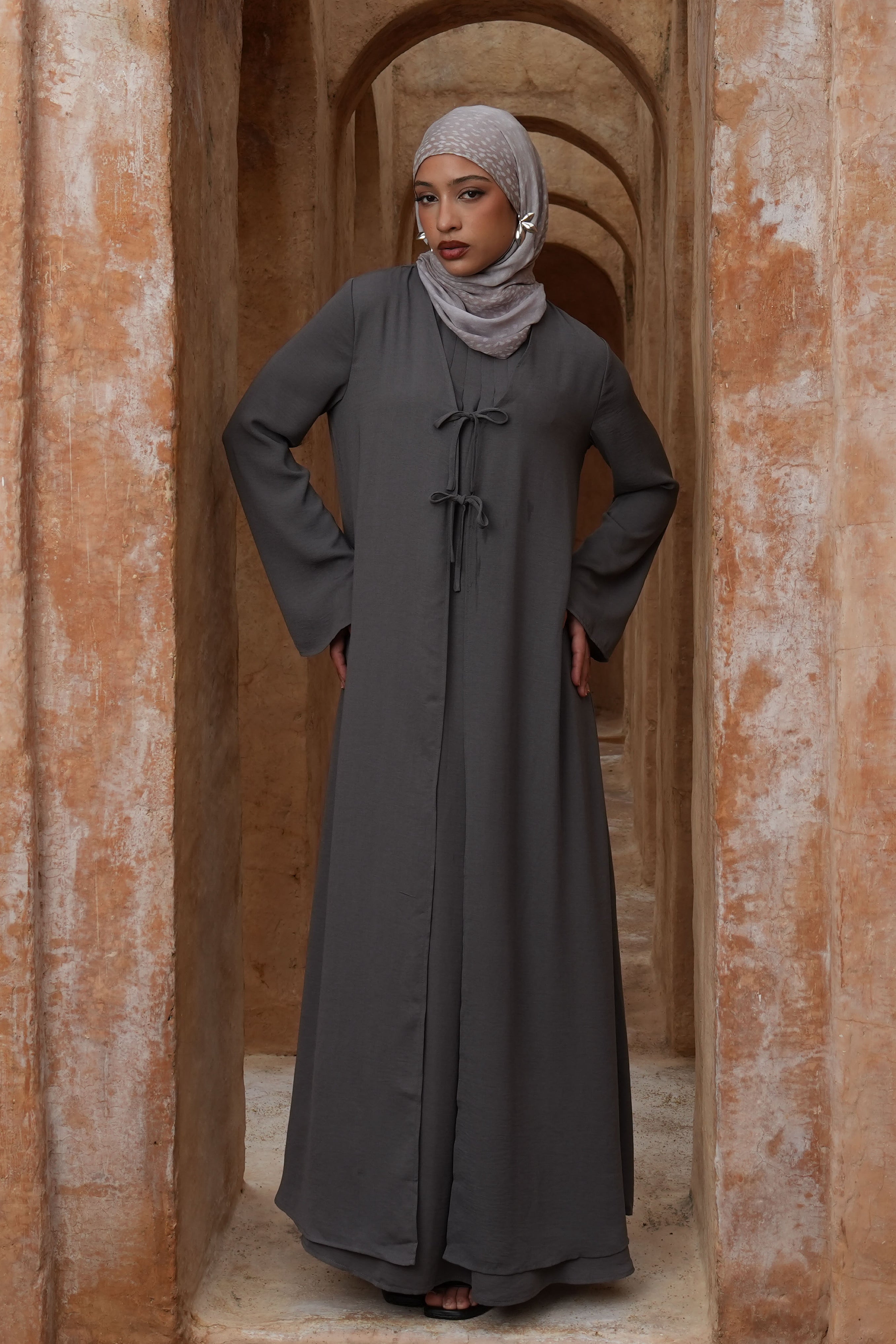 Riwa Abaya Set - Ash - Modern Hijabi