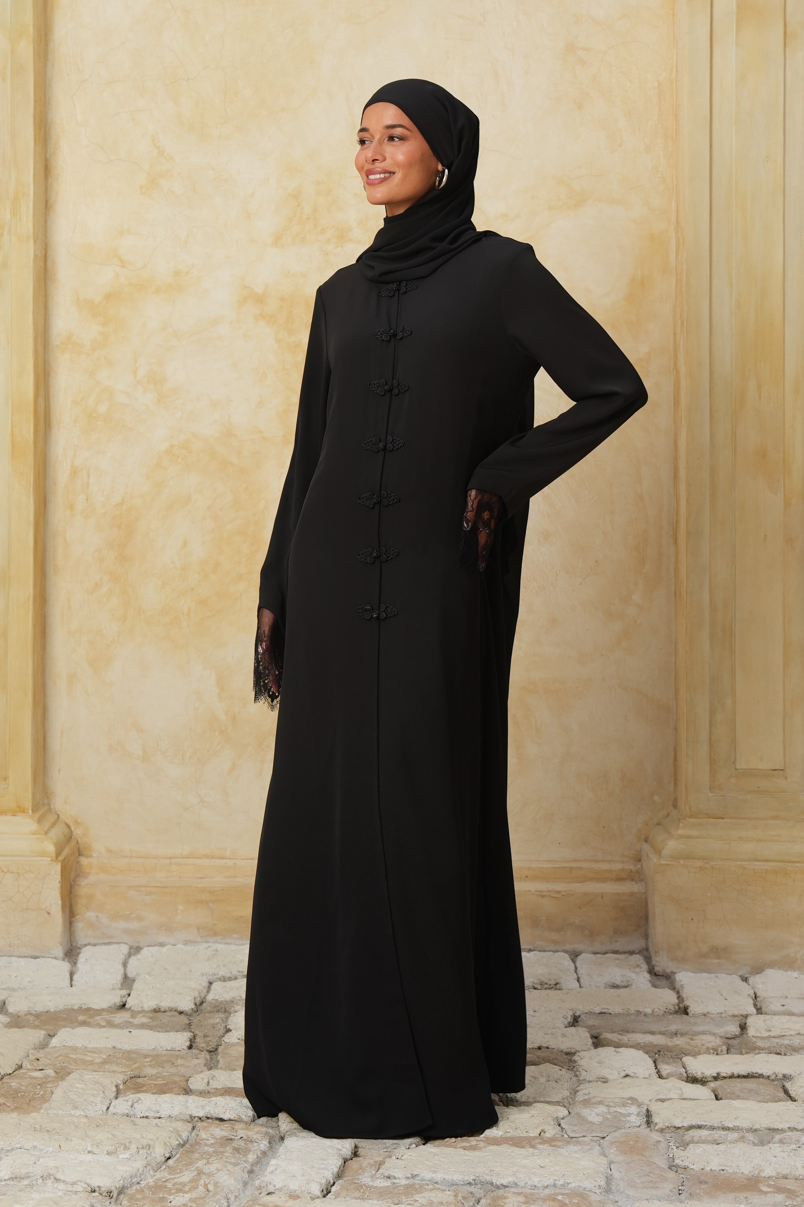 Razan Lace Shirt Dress