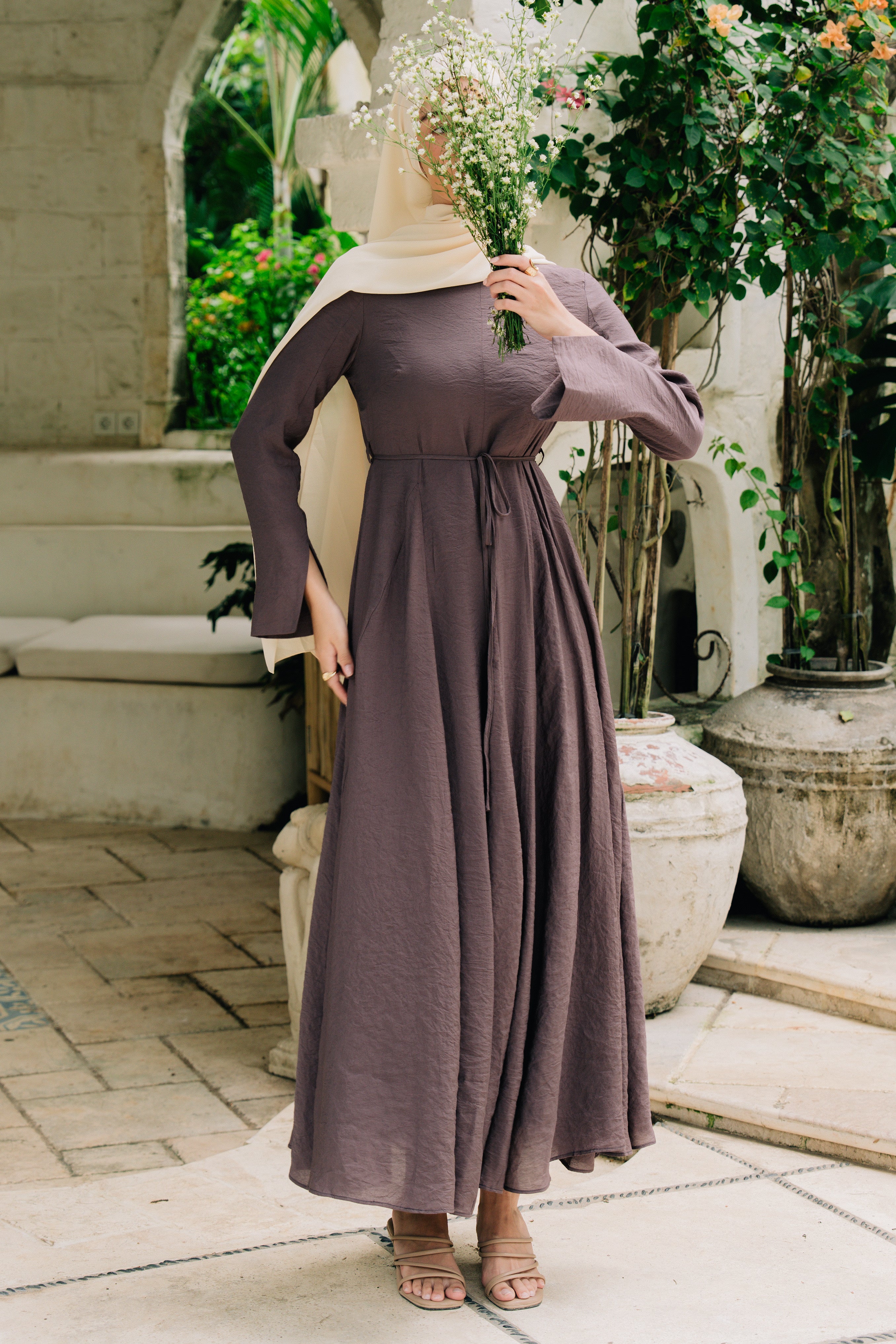 Amara Maxi Dress - Mocha Plum