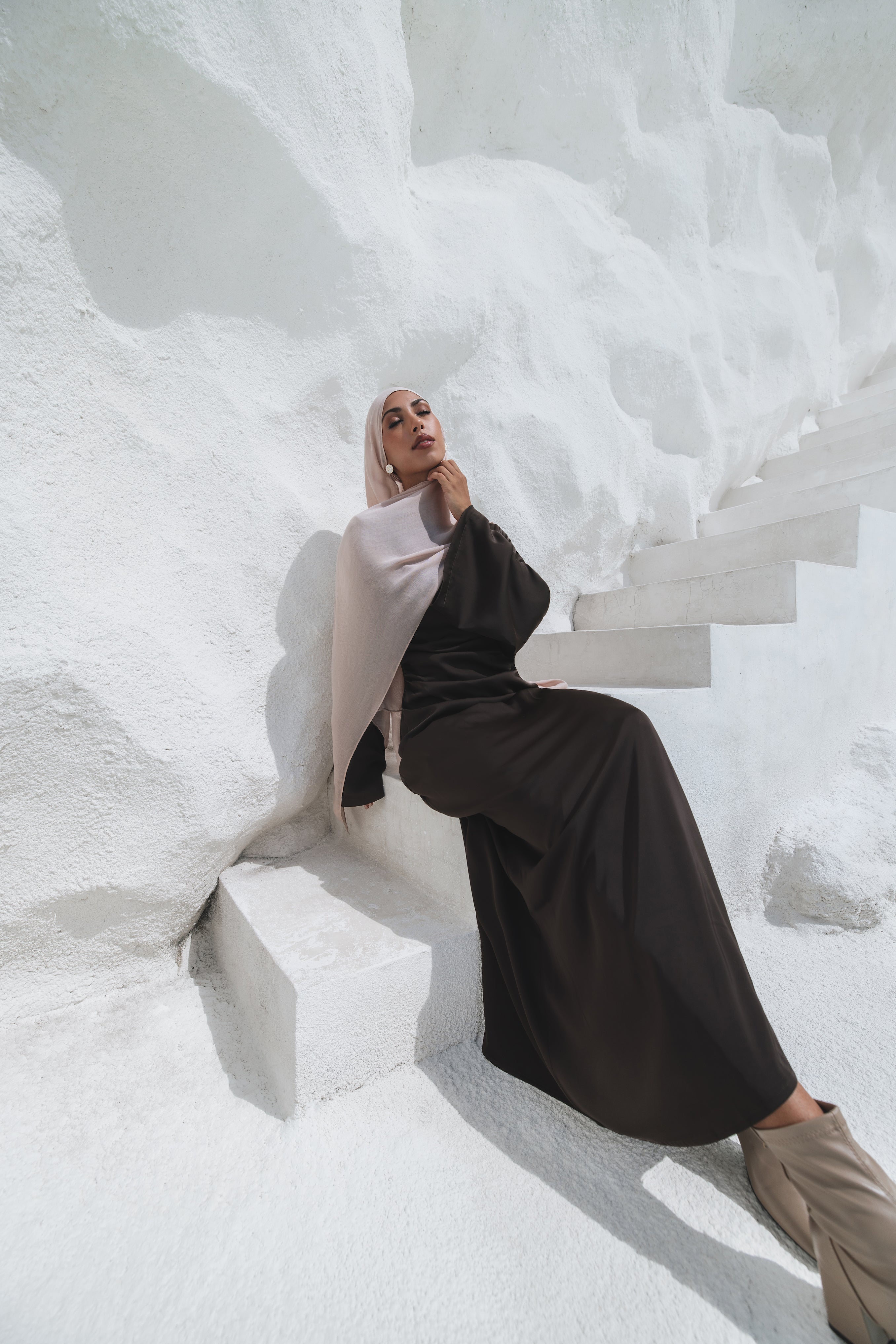 Grace Satin Maxi - Brown