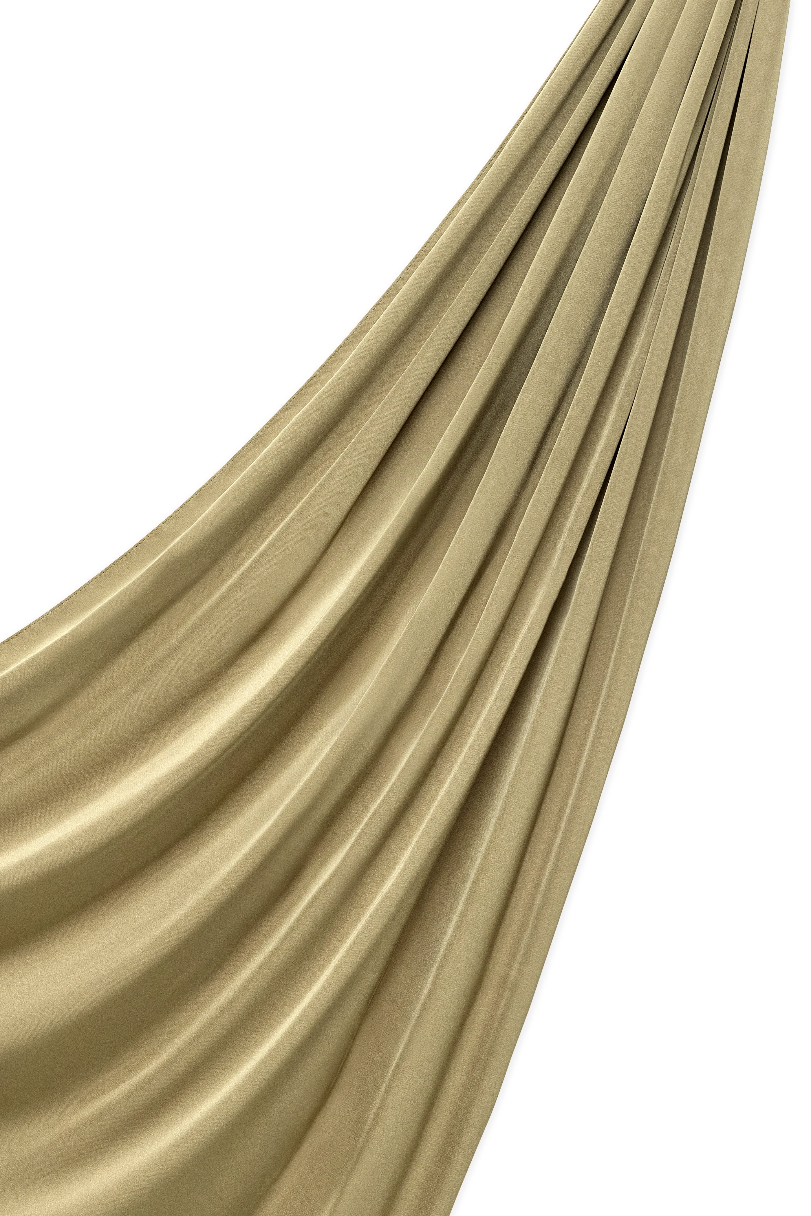 Premium Satin Hijab - Olive Harvest