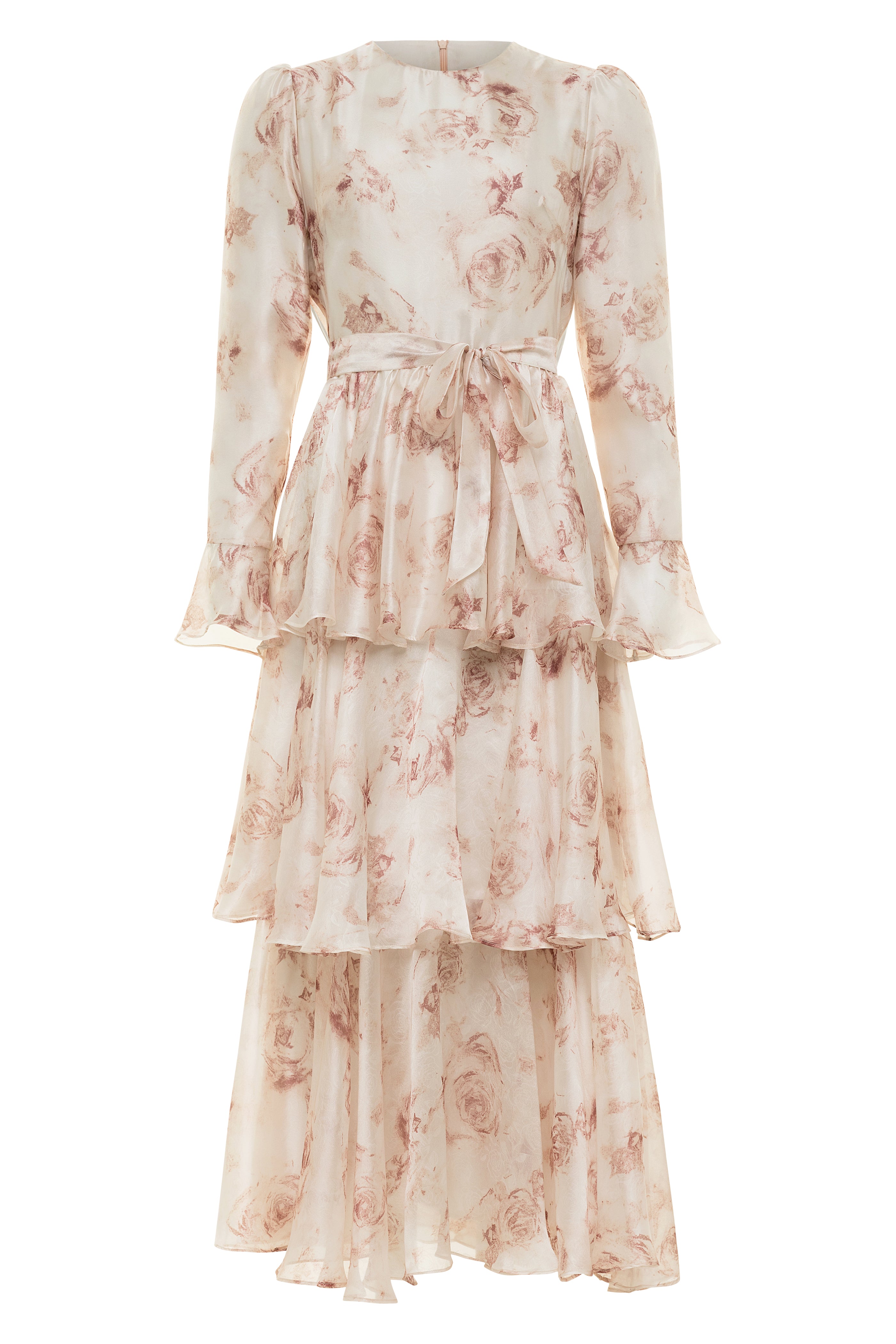 Rose Layered Maxi Dress - Blush