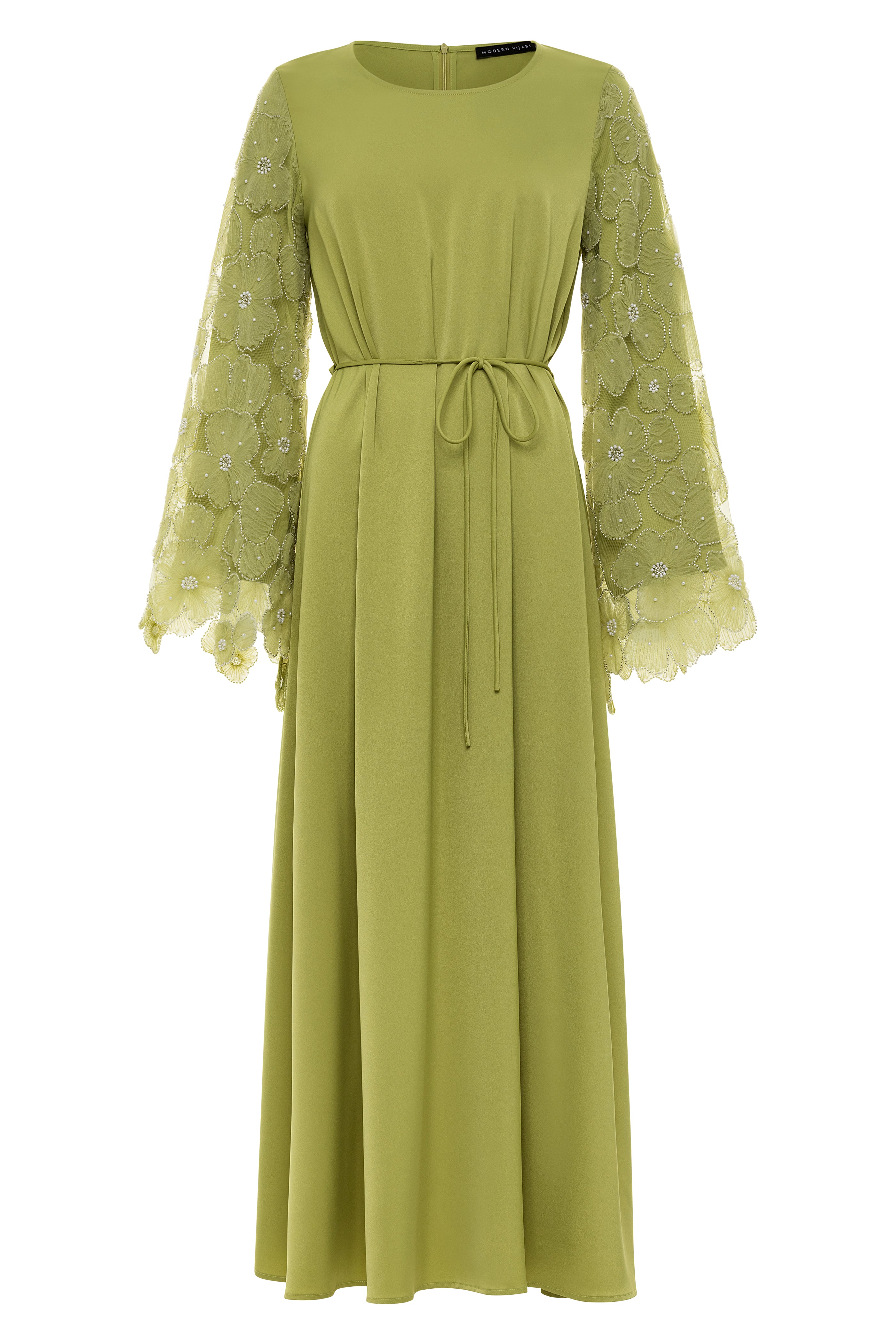 Elara Petal Maxi Dress - Cypress Green