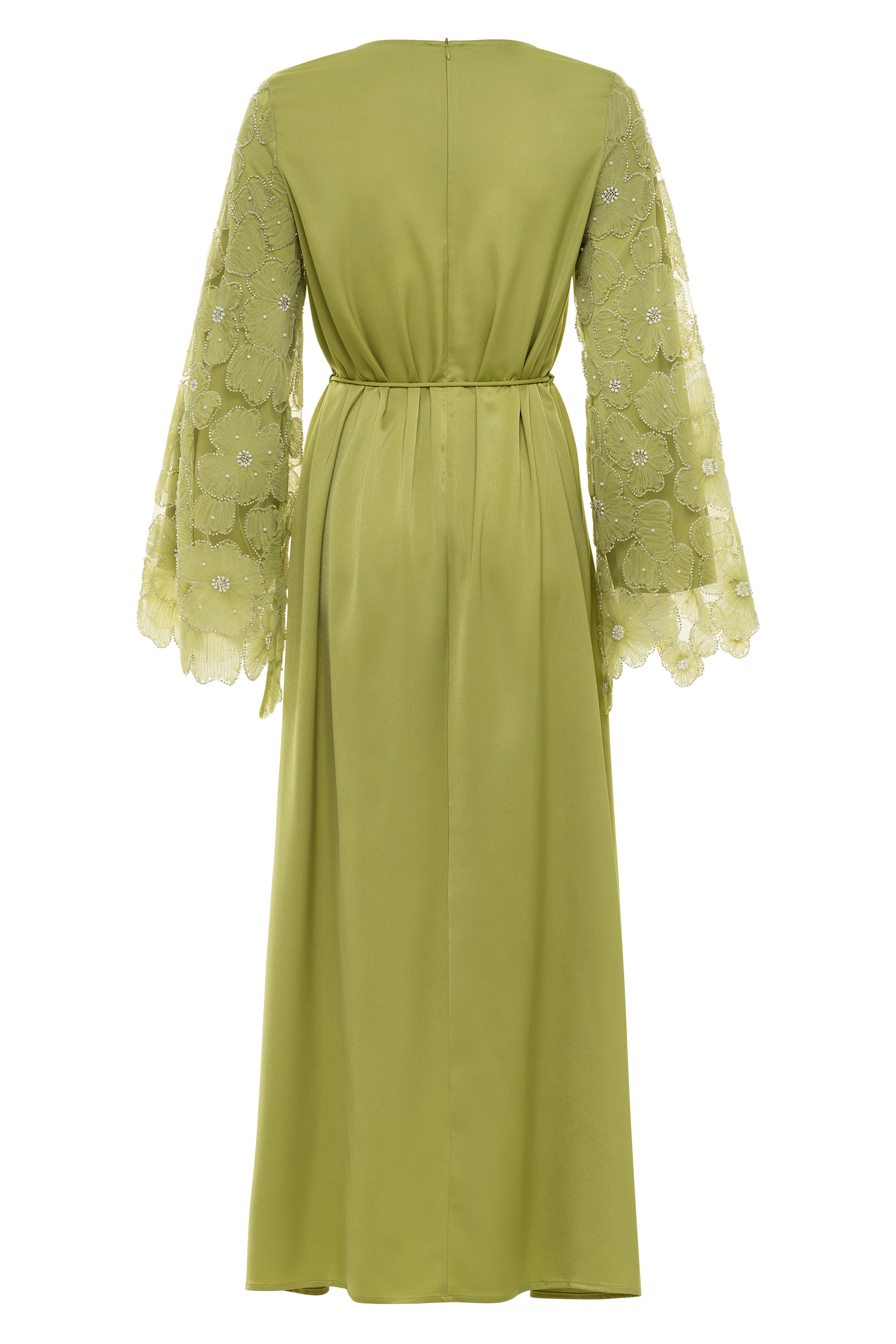 Elara Petal Maxi Dress - Cypress Green