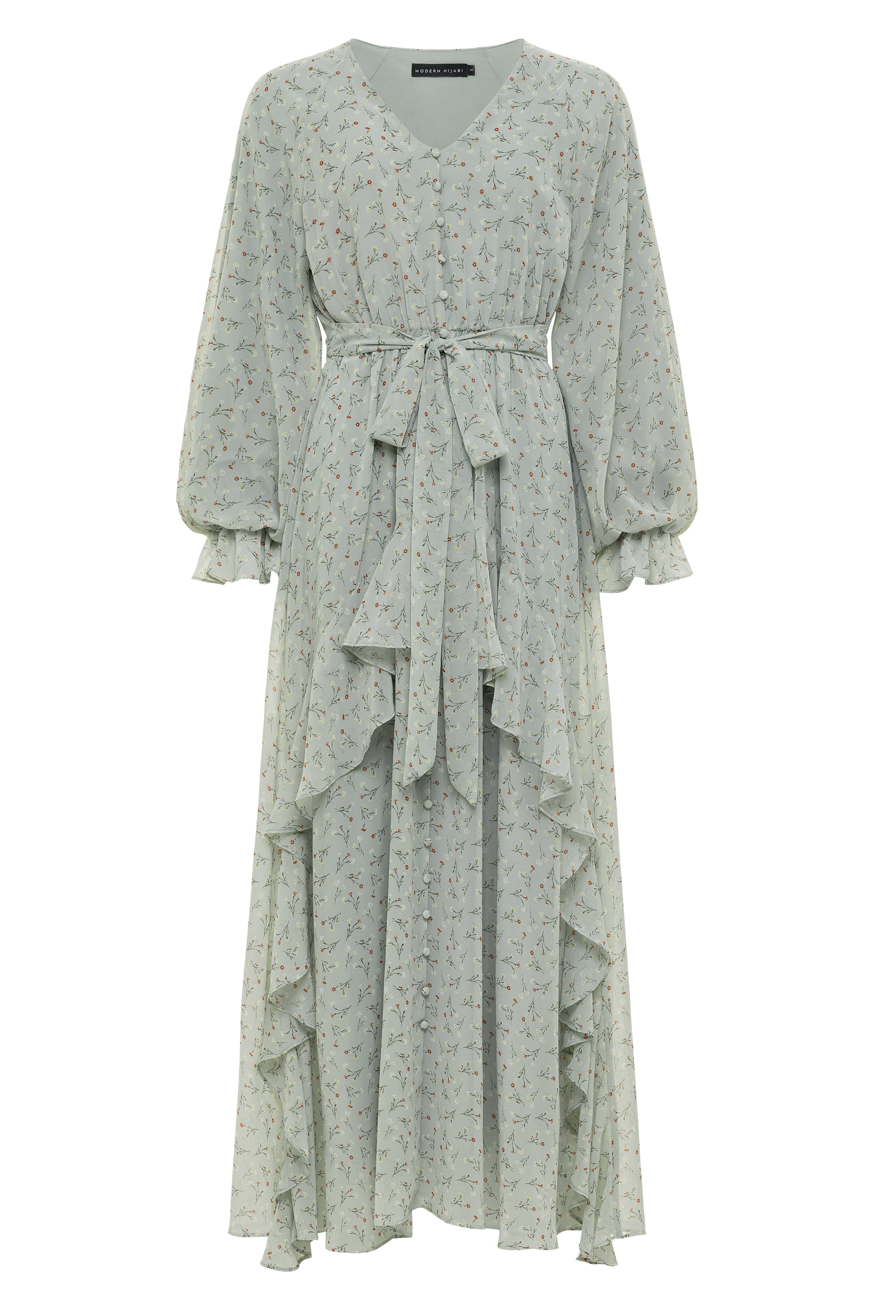 Elise Vintage Maxi Dress - Blue Floral