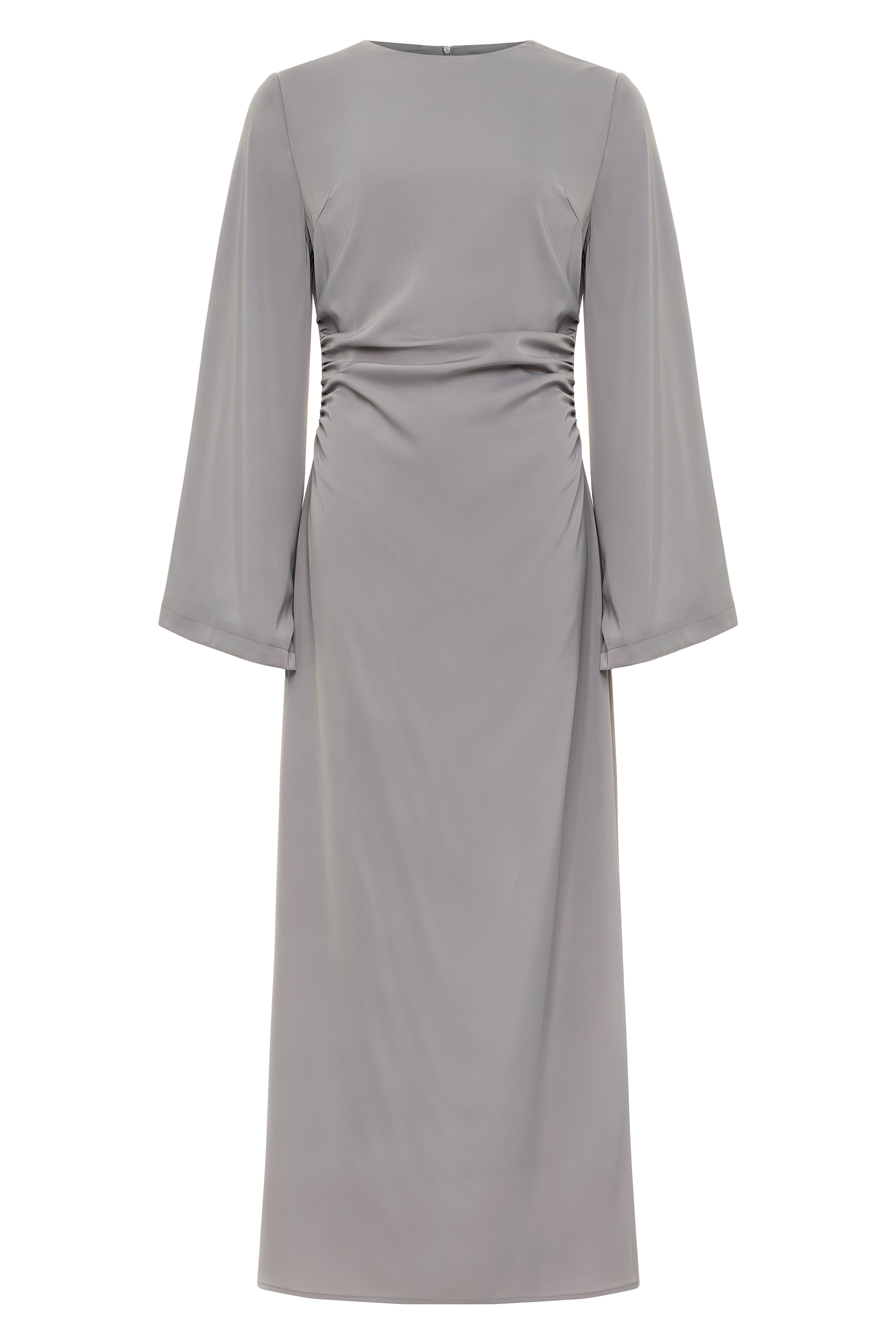 Grace Satin Maxi - Light Grey