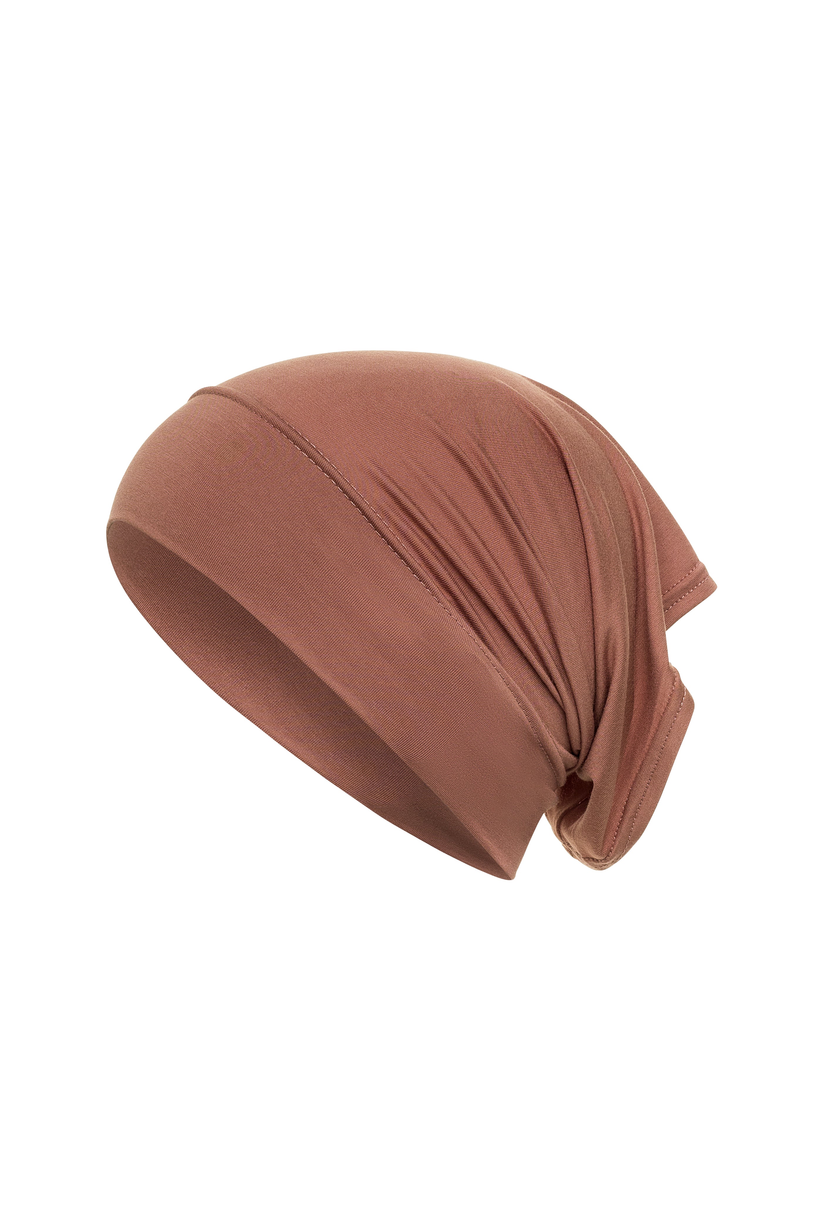 Bamboo Jersey Tube Cap (Long) - Toffee