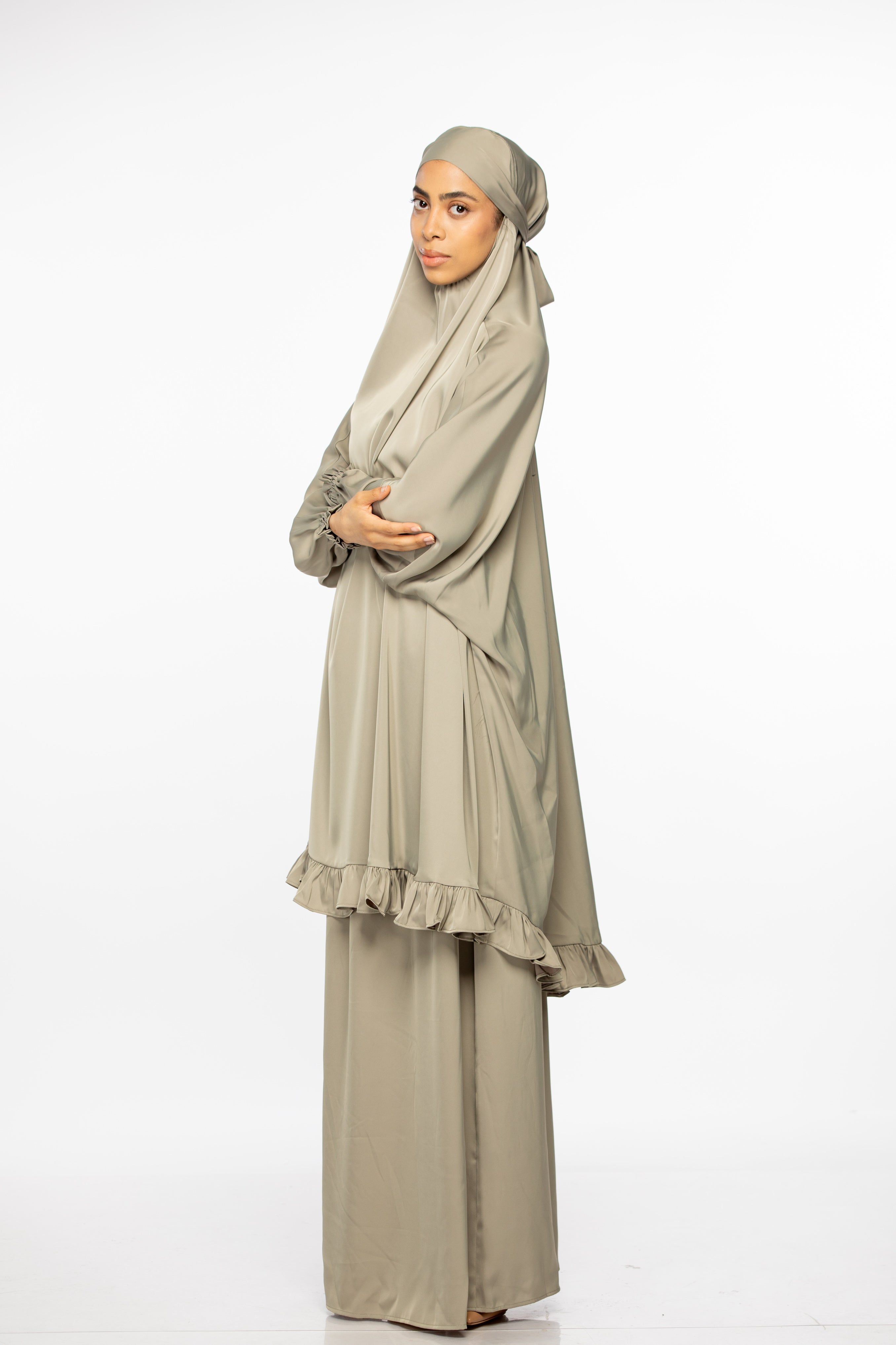 3 pc Satin Prayer Set - Artichoke