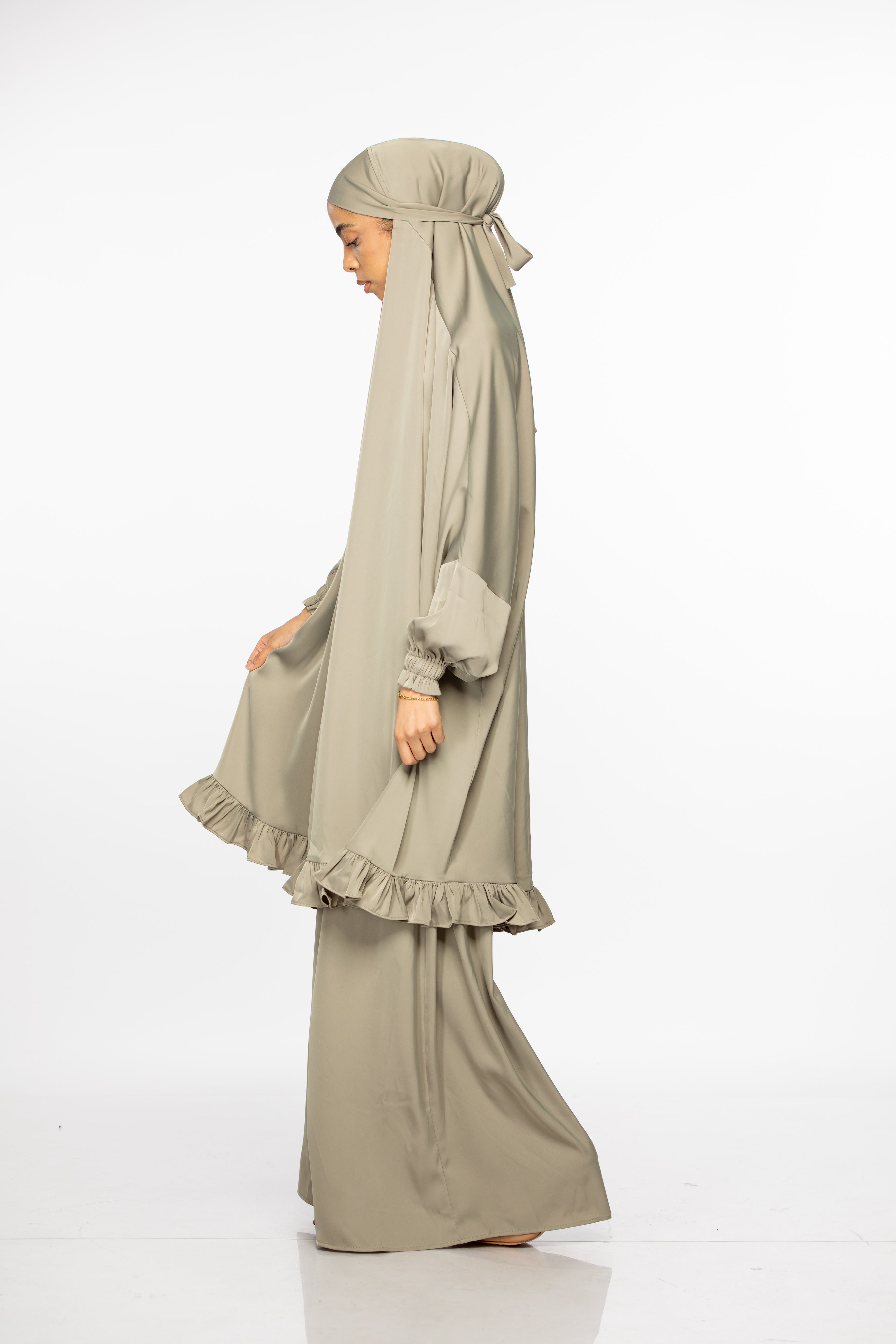 3 pc Satin Prayer Set - Artichoke