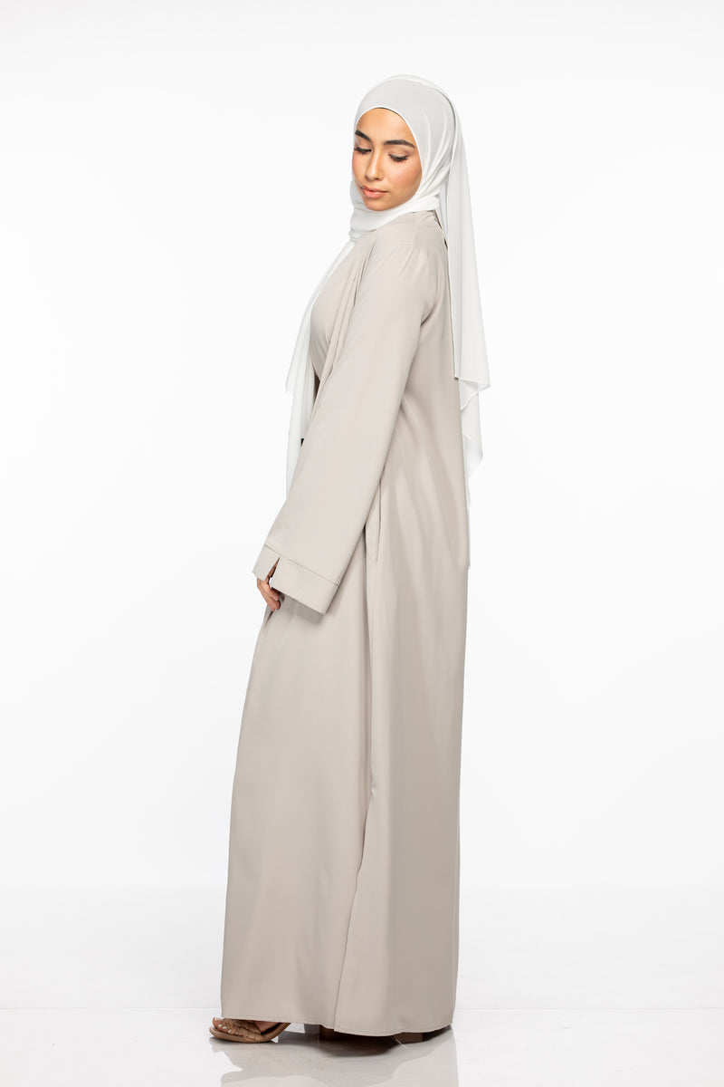 Marwa 3 piece Abaya Set - Grey