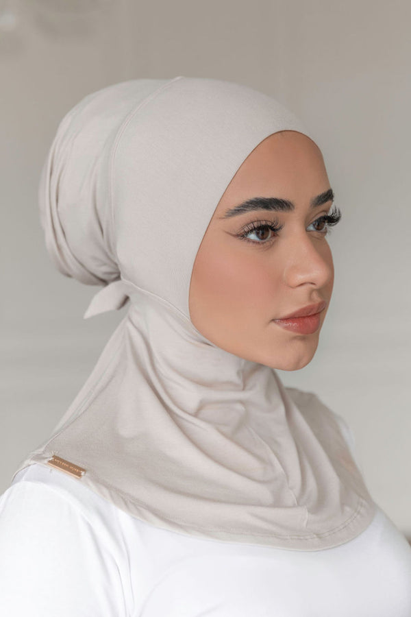 Nour Full Coverage Hijab - Bone