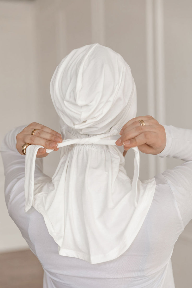 Nour Full Coverage Hijab - White