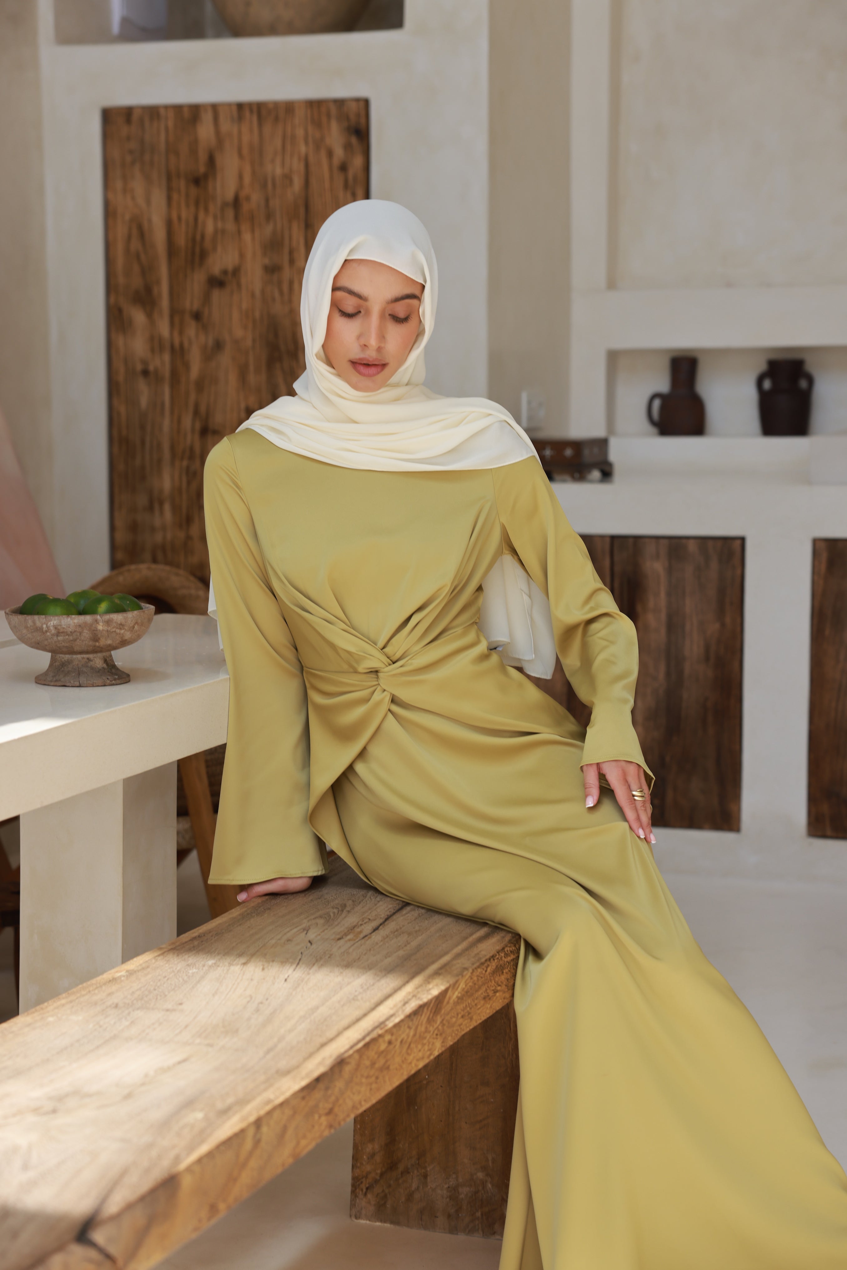 LIYANA DRESS - OLD GOLD