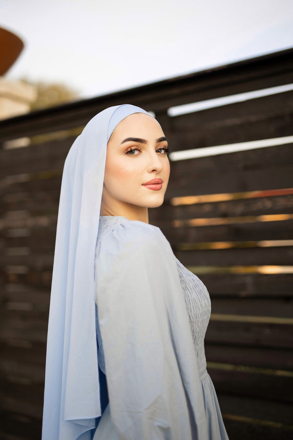 Elite Essential Chiffon Hijab - Blue Mist