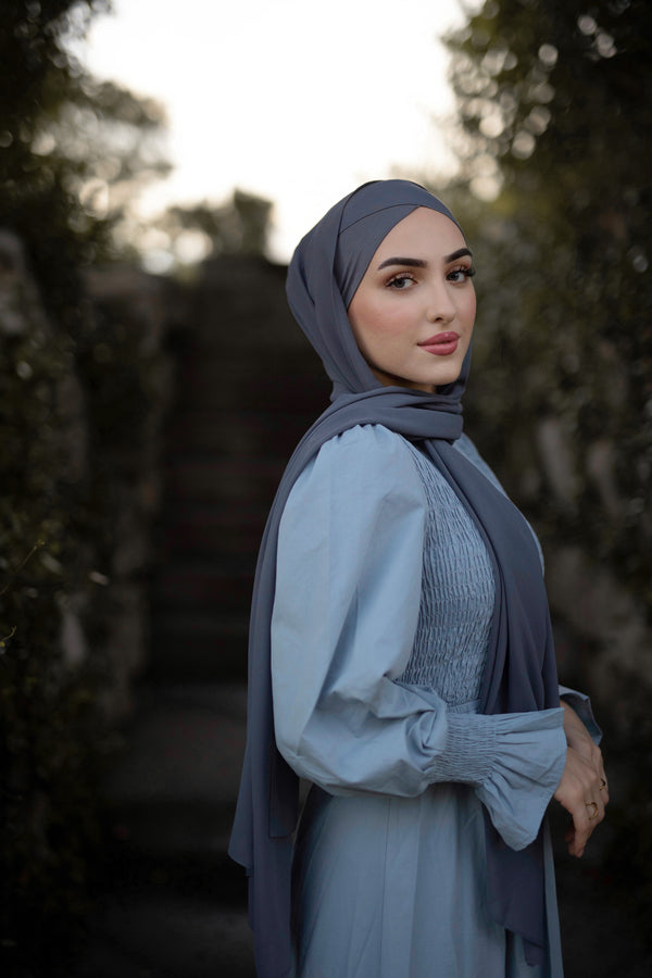 Elite Essential Chiffon Hijab - Pewter Grey