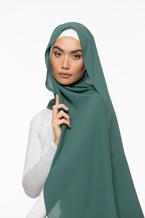 Crêpe Hijab - Peacock